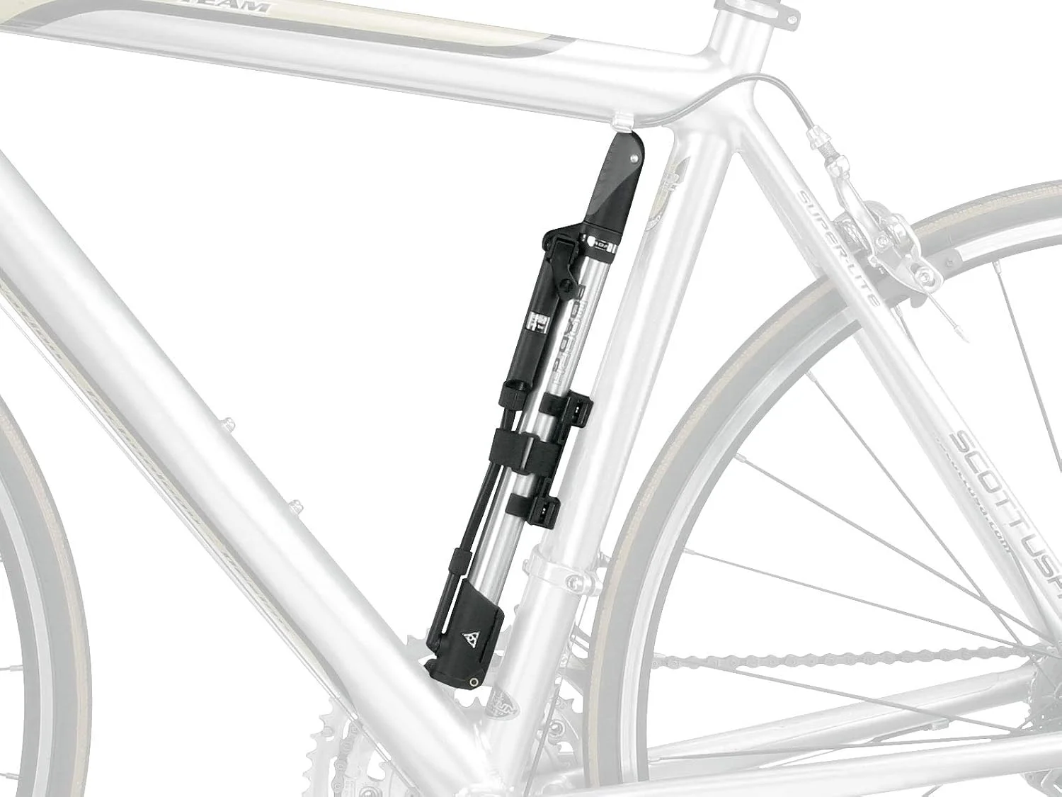 تلمبه دوچرخه توپیک Road Morph G به همراه درجه، مشکی، نقره ای، بزرگ، 35x5.7x2.8 سانتی متر