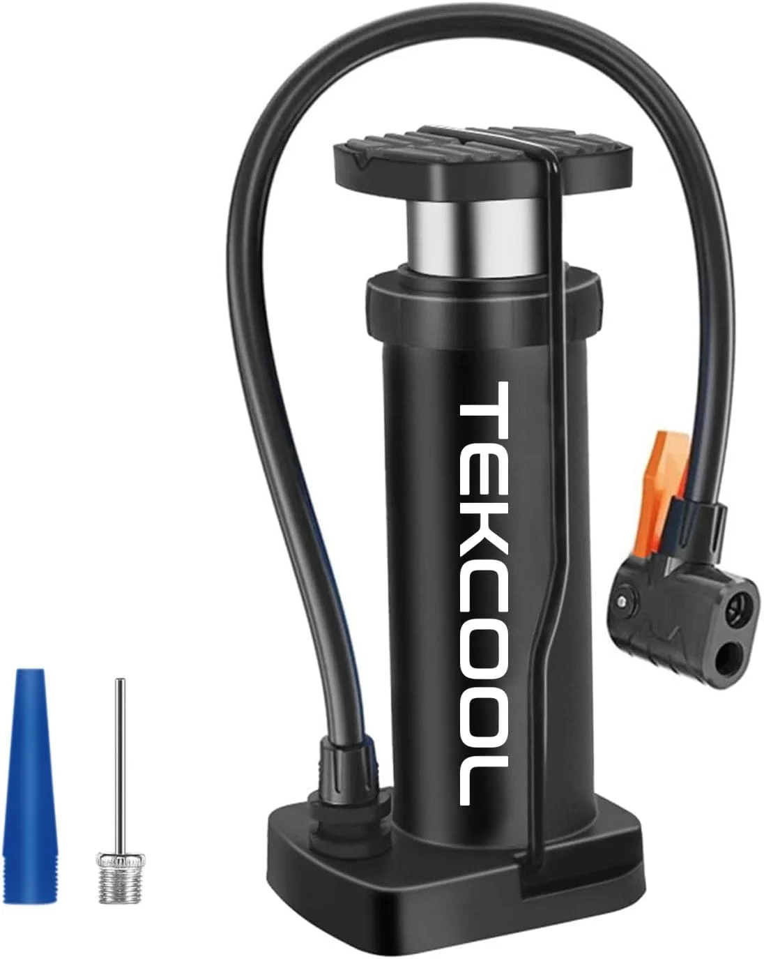 پمپ دوچرخه TEKCOOL، پمپ پدالی برای دوچرخه و بادکنک، پمپ هوای فشار قوی برای دوچرخه، پمپ توپ فوتبال، پمپ برای لاستیک دوچرخه (پمپ دوچرخه)