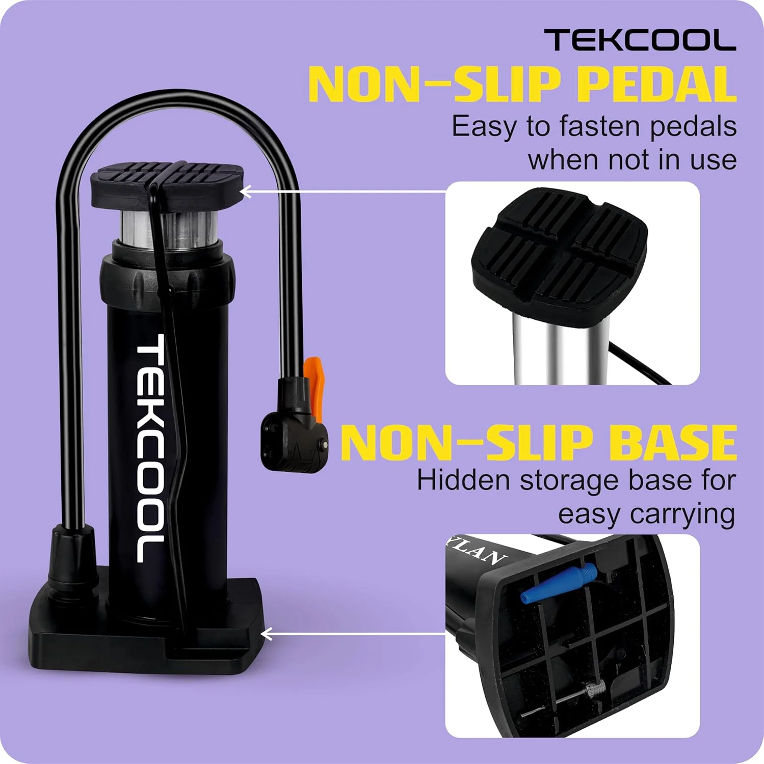 پمپ دوچرخه TEKCOOL، پمپ پدالی برای دوچرخه و بادکنک، پمپ هوای فشار قوی برای دوچرخه، پمپ توپ فوتبال، پمپ برای لاستیک دوچرخه (پمپ دوچرخه) پمپ دوچرخه TEKCOOL، پمپ پدالی برای دوچرخه و بادکنک، پمپ هوای فشار قوی برای دوچرخه، پمپ توپ فوتبال، پمپ برای لاستیک دوچرخه (پمپ دوچرخه)