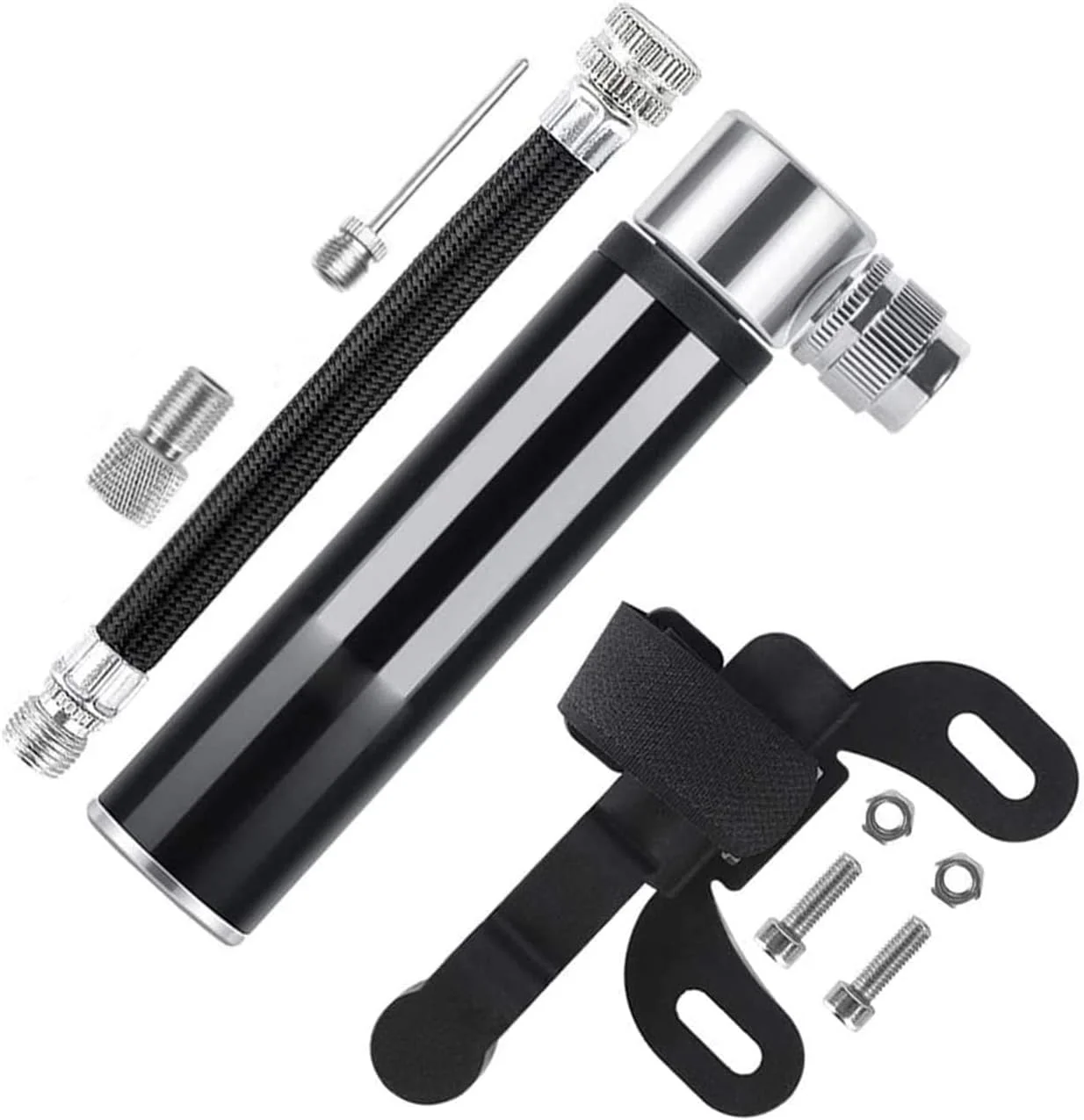 پمپ مینی دوچرخه SYOSI، پمپ های قابل حمل برای همه دوچرخه ها، پمپ دستی دوچرخه با فشار بالا 120PSI، پمپ لاستیک دوچرخه کوچک و سبک