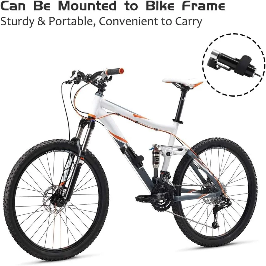 پمپ مینی دوچرخه SYOSI، پمپ های قابل حمل برای همه دوچرخه ها، پمپ دستی دوچرخه با فشار بالا 120PSI، پمپ لاستیک دوچرخه کوچک و سبک پمپ مینی دوچرخه SYOSI، پمپ های قابل حمل برای همه دوچرخه ها، پمپ دستی دوچرخه با فشار بالا 120PSI، پمپ لاستیک دوچرخه کوچک و سبک