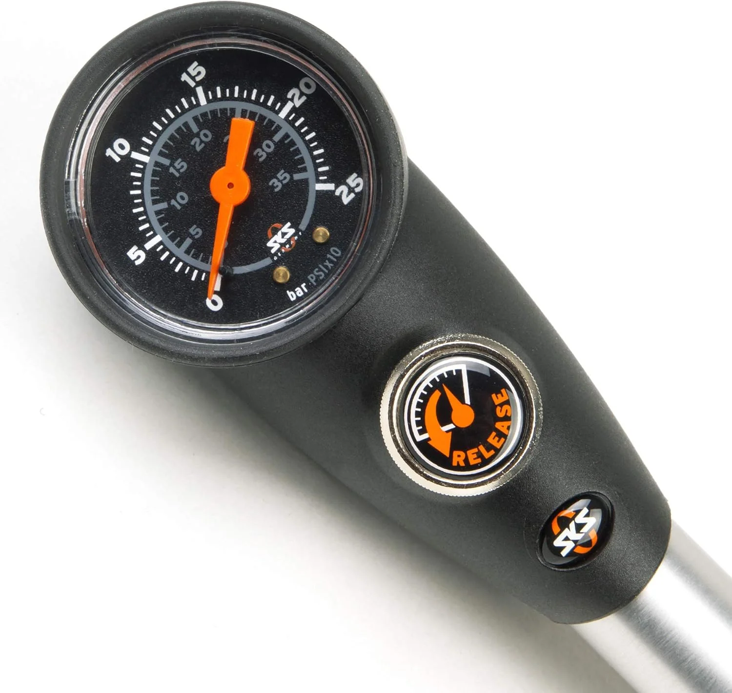 پمپ کمک فنر SKS GERMANY SAM (پمپ هوا برای دریچه های AV، مانومتر دقیق، اتصال شلنگ چرخشی، شیر کاهش فشار، حداکثر فشار: 25 بار / 360 PSI) پمپ کمک فنر SKS GERMANY SAM (پمپ هوا برای دریچه های AV، مانومتر دقیق، اتصال شلنگ چرخشی، شیر کاهش فشار، حداکثر فشار: 25 بار / 360 PSI)