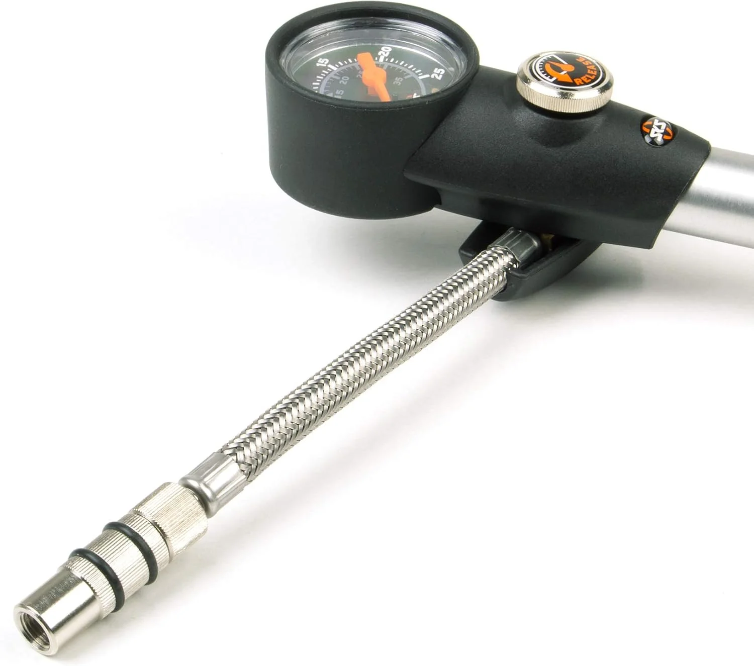 پمپ کمک فنر SKS GERMANY SAM (پمپ هوا برای دریچه های AV، مانومتر دقیق، اتصال شلنگ چرخشی، شیر کاهش فشار، حداکثر فشار: 25 بار / 360 PSI) پمپ کمک فنر SKS GERMANY SAM (پمپ هوا برای دریچه های AV، مانومتر دقیق، اتصال شلنگ چرخشی، شیر کاهش فشار، حداکثر فشار: 25 بار / 360 PSI)