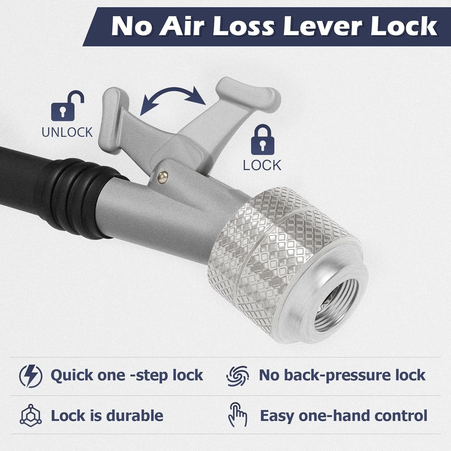 پمپ شوک MTB 300 PSI، پمپ فشار قوی دوچرخه کوهستان برای دوشاخ هوا و سیستم تعلیق عقب - سبک و قابل حمل