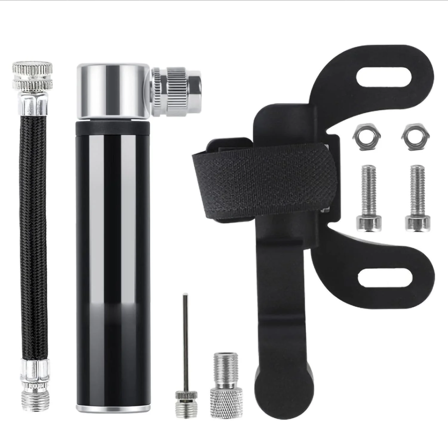 پمپ باد کوچک دوچرخه TERRIFI، پمپ دستی دوچرخه با فشار بالا 120PSI، پمپ لاستیک دوچرخه کوچک و سبک وزن برای والف های پرستا و شرادر به همراه سوزن توپ و سوزن بادکنک پمپ باد کوچک دوچرخه TERRIFI، پمپ دستی دوچرخه با فشار بالا 120PSI، پمپ لاستیک دوچرخه کوچک و سبک وزن برای والف های پرستا و شرادر به همراه سوزن توپ و سوزن بادکنک