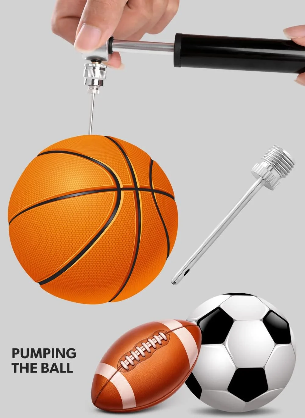 پمپ باد کوچک دوچرخه TERRIFI، پمپ دستی دوچرخه با فشار بالا 120PSI، پمپ لاستیک دوچرخه کوچک و سبک وزن برای والف های پرستا و شرادر به همراه سوزن توپ و سوزن بادکنک