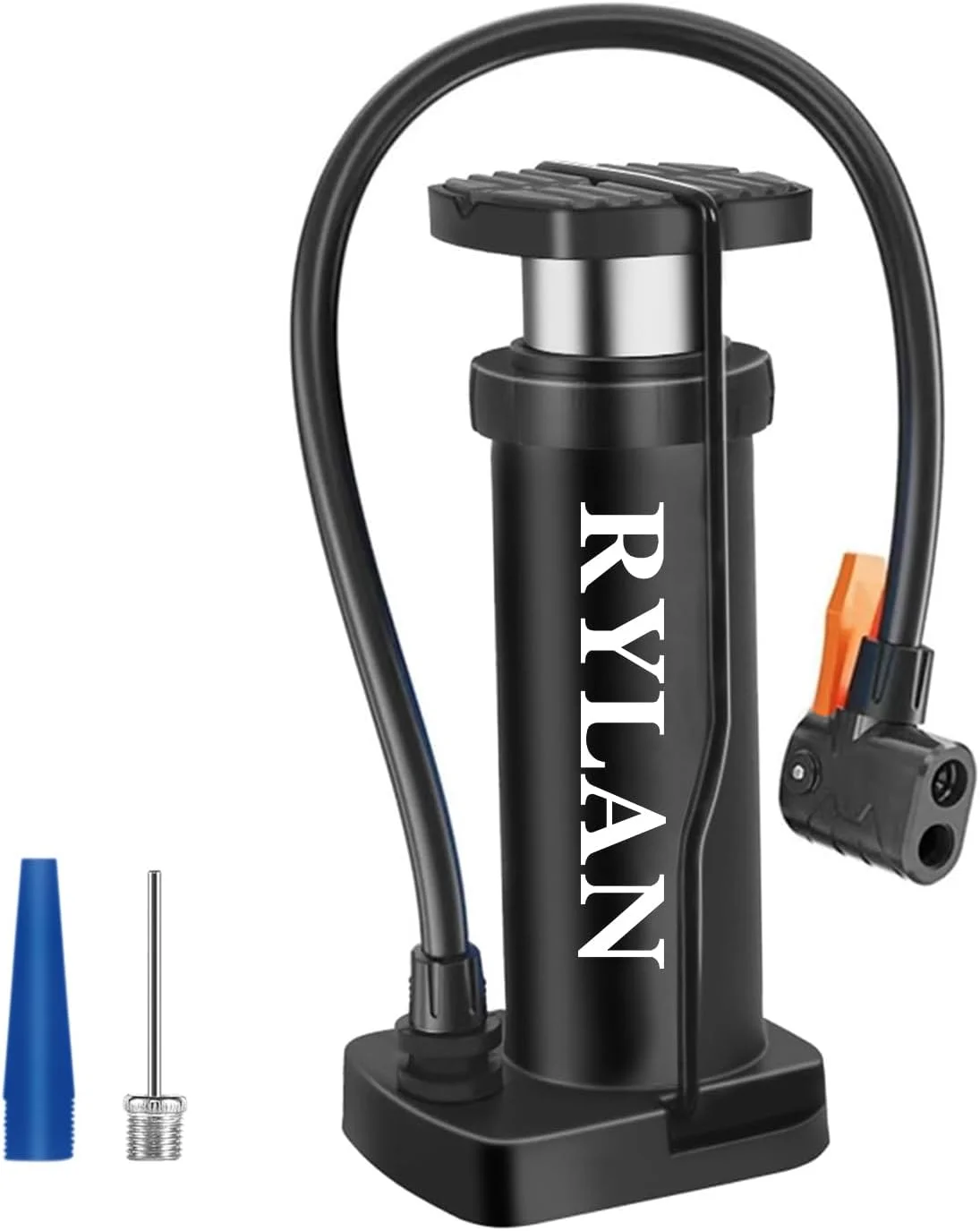 پمپ دوچرخه Rylan، پمپ پایی دوچرخه و بادکنک، پمپ هوای فشار قوی دوچرخه برای دوچرخه، پمپ توپ فوتبال، پمپ برای لاستیک دوچرخه (پمپ دوچرخه)