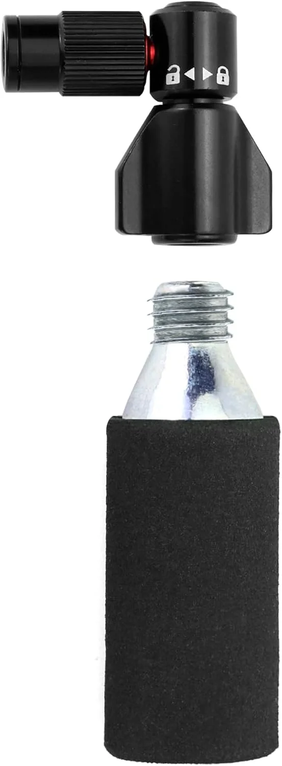 تلمبه CO2 دوچرخه QWORK®، برای والف های پرستا و شرادر، مینی سری تلمبه CO2 برای دوچرخه های جاده و کوهستان، بدون کارتریج CO2