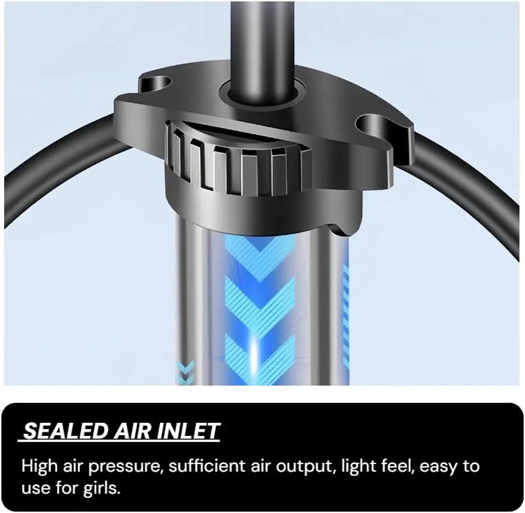 تلمبه دوچرخه با درجه فشار، تلمبه زمینی دوچرخه سواری، تلمبه باد لاستیک دوچرخه، تلمبه هوای دوچرخه فشار قوی 150PSI، پمپ باد برای دوچرخه جاده، دوچرخه برقی، دوچرخه کوهستان، توپ، بادکنک، وسایل بادی