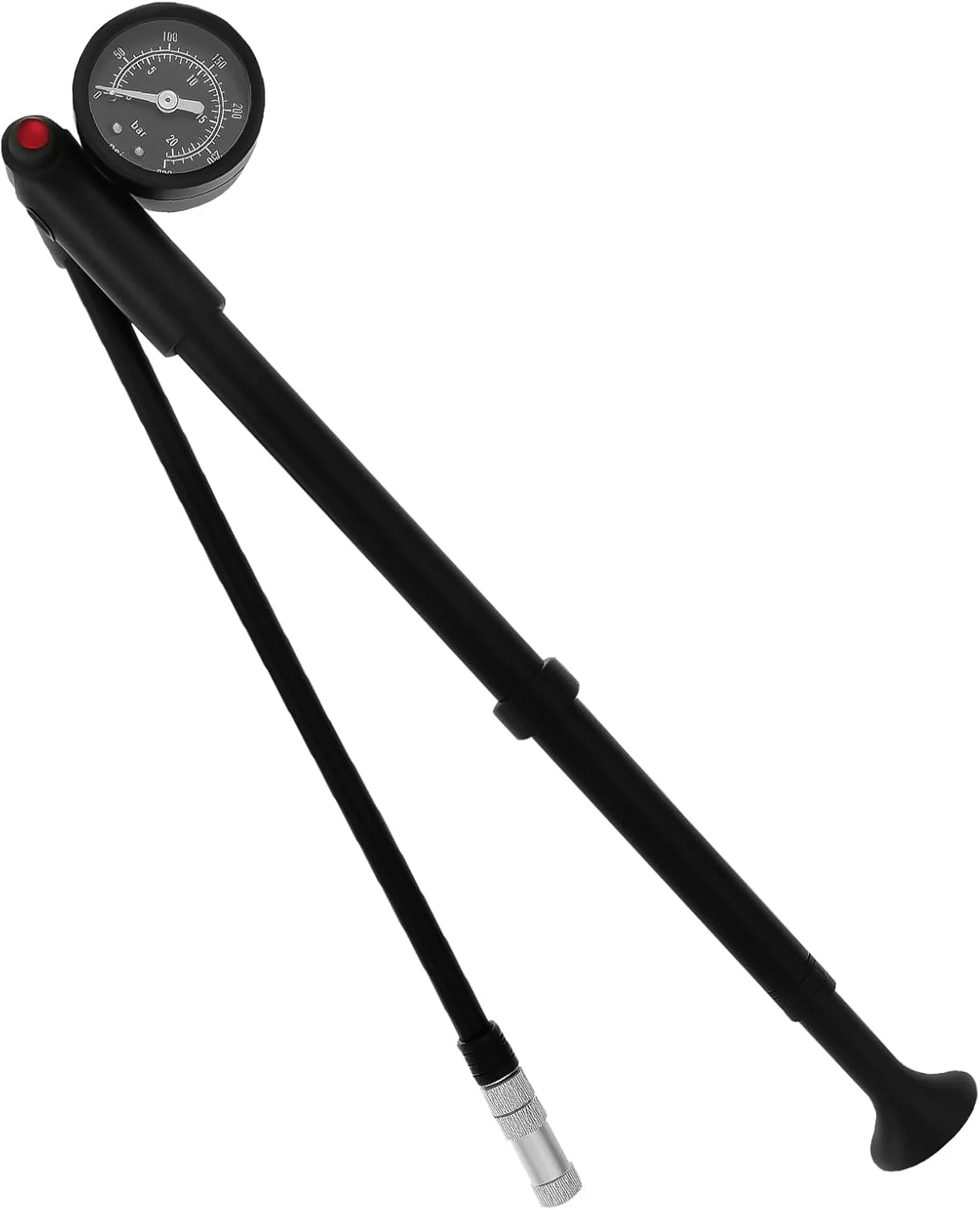 تلمبه شوک دوچرخه، [300 PSI] تلمبه دوشاخ جلو با فشار بالا به همراه گیج، دکمه تخلیه هوا، تلمبه های مینی قابل حمل سیستم تعلیق دوچرخه برای دوچرخه، کمک فنر، MTB