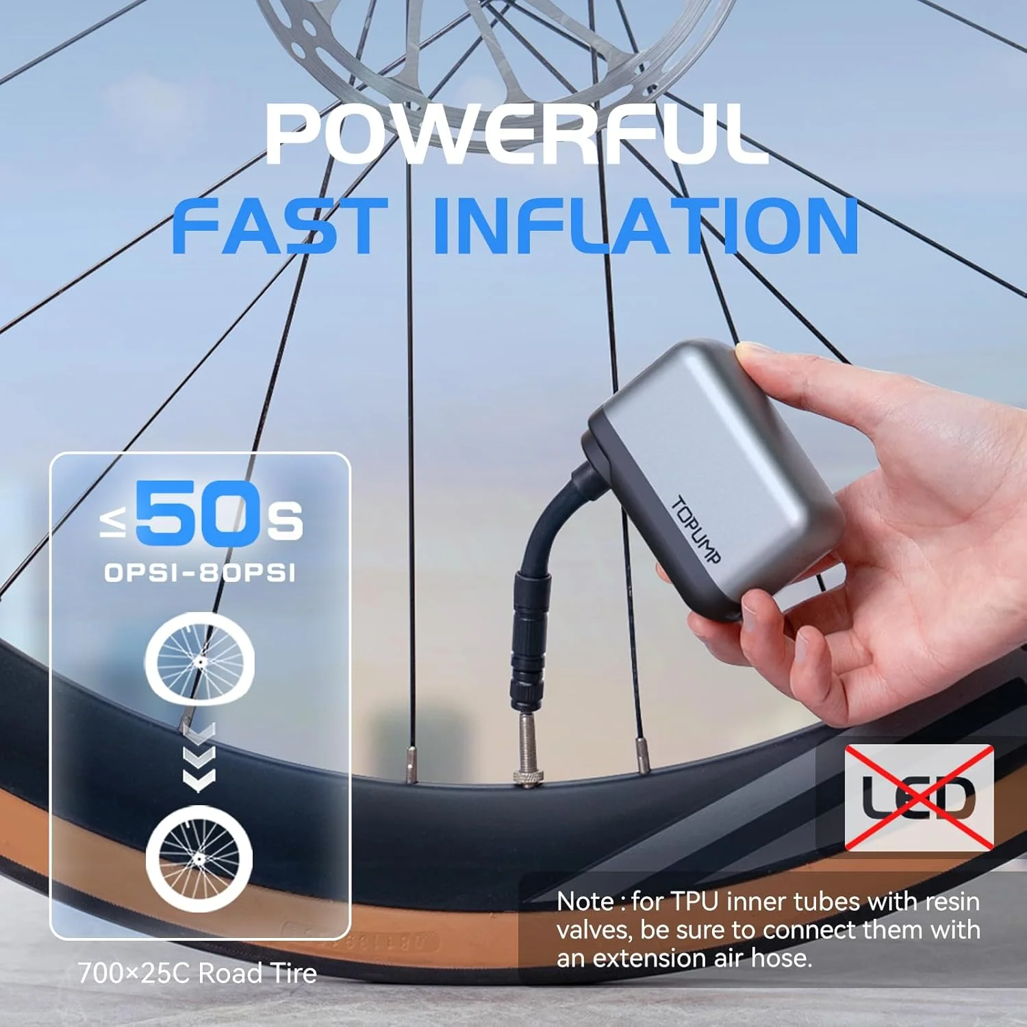 پمپ باد مینی دوچرخه، پمپ برقی قابل حمل دوچرخه، پمپ هوای فوق العاده کوچک 120 PSI باتری دار دوچرخه، با والف های پرستا و شرادر برای دوچرخه های جاده ای (بدون نشانگر) پمپ باد مینی دوچرخه، پمپ برقی قابل حمل دوچرخه، پمپ هوای فوق العاده کوچک 120 PSI باتری دار دوچرخه، با والف های پرستا و شرادر برای دوچرخه های جاده ای (بدون نشانگر)