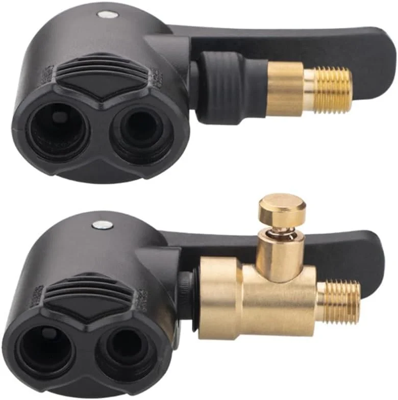 دو عدد پمپ دو سر برای دوچرخه - آداپتور والف پمپ چند منظوره برای لوازم جانبی دوچرخه کوهستانی و جاده دو عدد پمپ دو سر برای دوچرخه - آداپتور والف پمپ چند منظوره برای لوازم جانبی دوچرخه کوهستانی و جاده