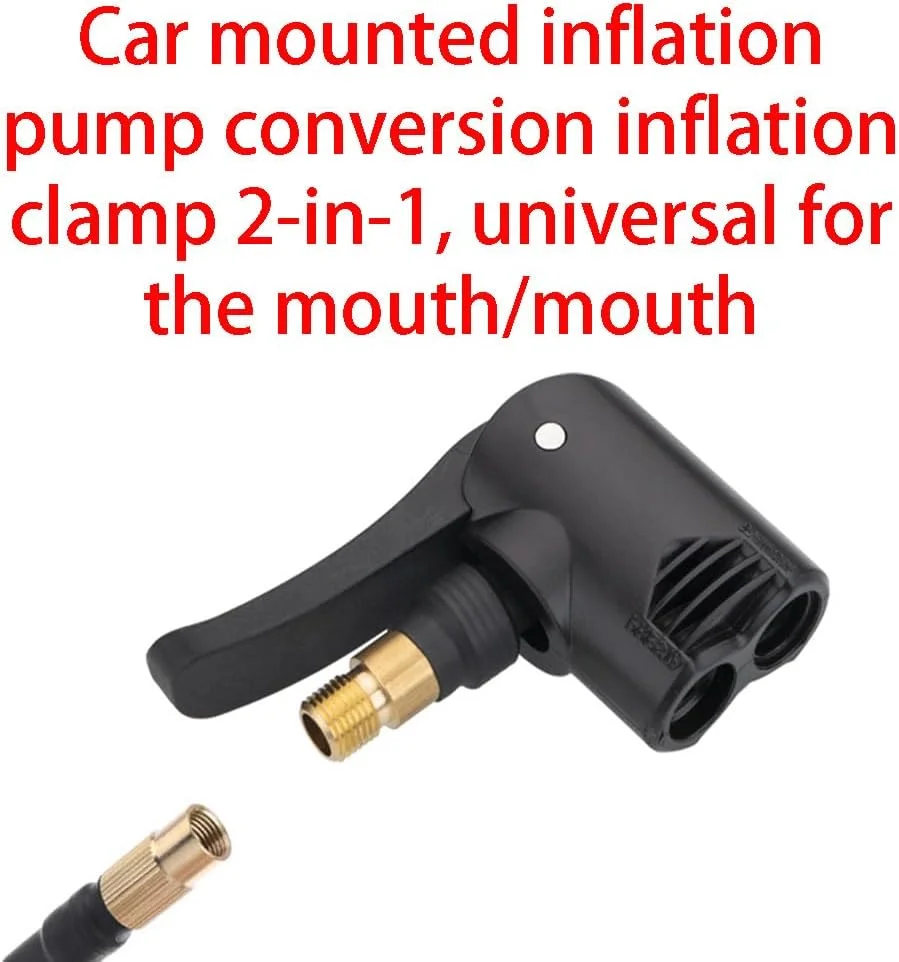 دو عدد پمپ دو سر برای دوچرخه - آداپتور والف پمپ چند منظوره برای لوازم جانبی دوچرخه کوهستانی و جاده