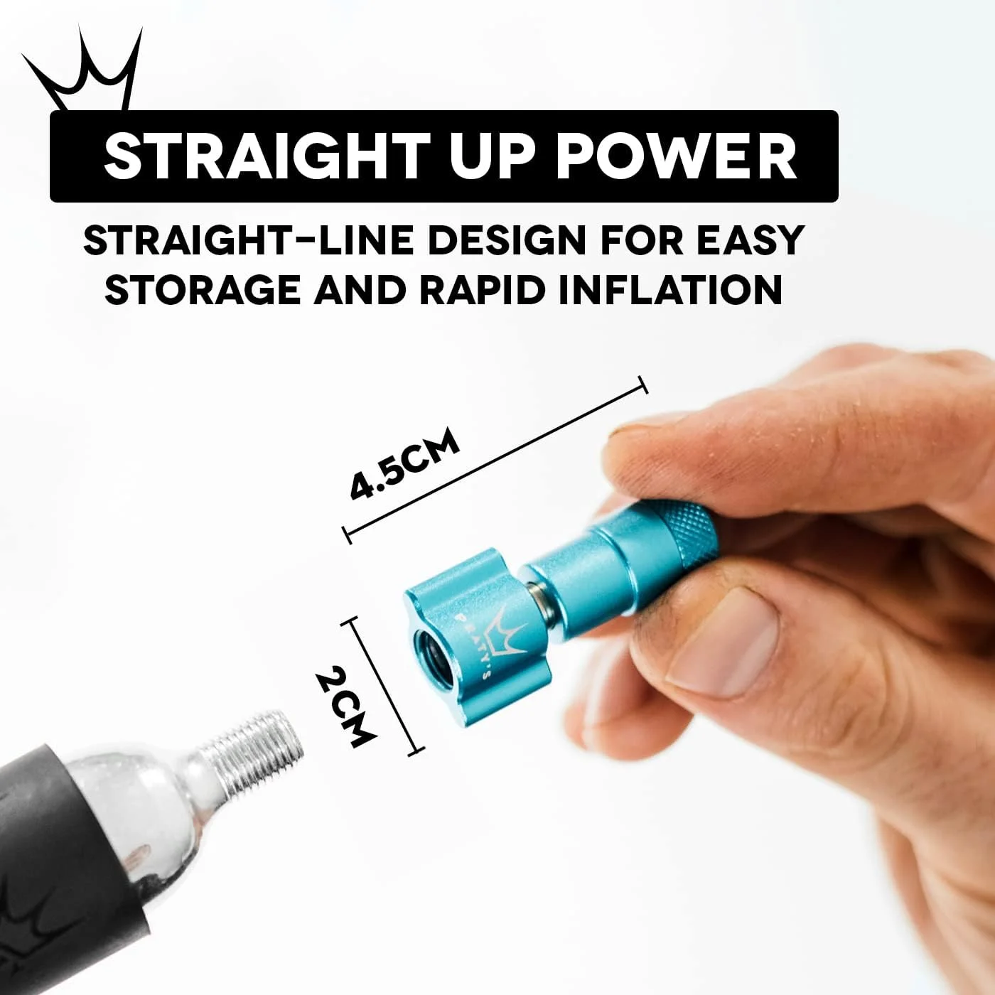 کیت بادکننده تایر CO2 پیتیز Holeshot 16 گرمی - طراحی فشرده و منحصر به فرد خطی مستقیم برای حداکثر جریان هوا و بادکردن سریع، 2 عدد CO2 16 گرمی و محافظ انجماد، مناسب دوچرخه های جاده و شن (16 گرمی) رنگ خاکستری