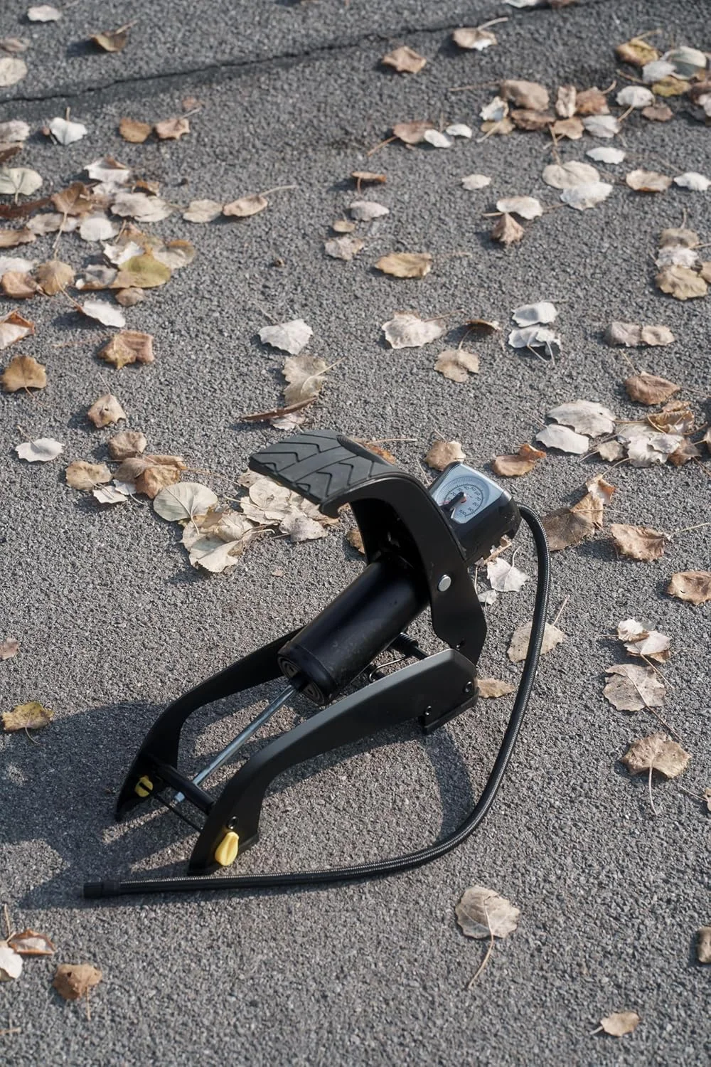 پمپ باد پدالی تک سیلندر آنالوگ میشلن، پمپ باد قابل حمل برای خودرو، دوچرخه، موتورسیکلت، استفاده آسان، بادوام، طراحی جمع و جور، مشکی