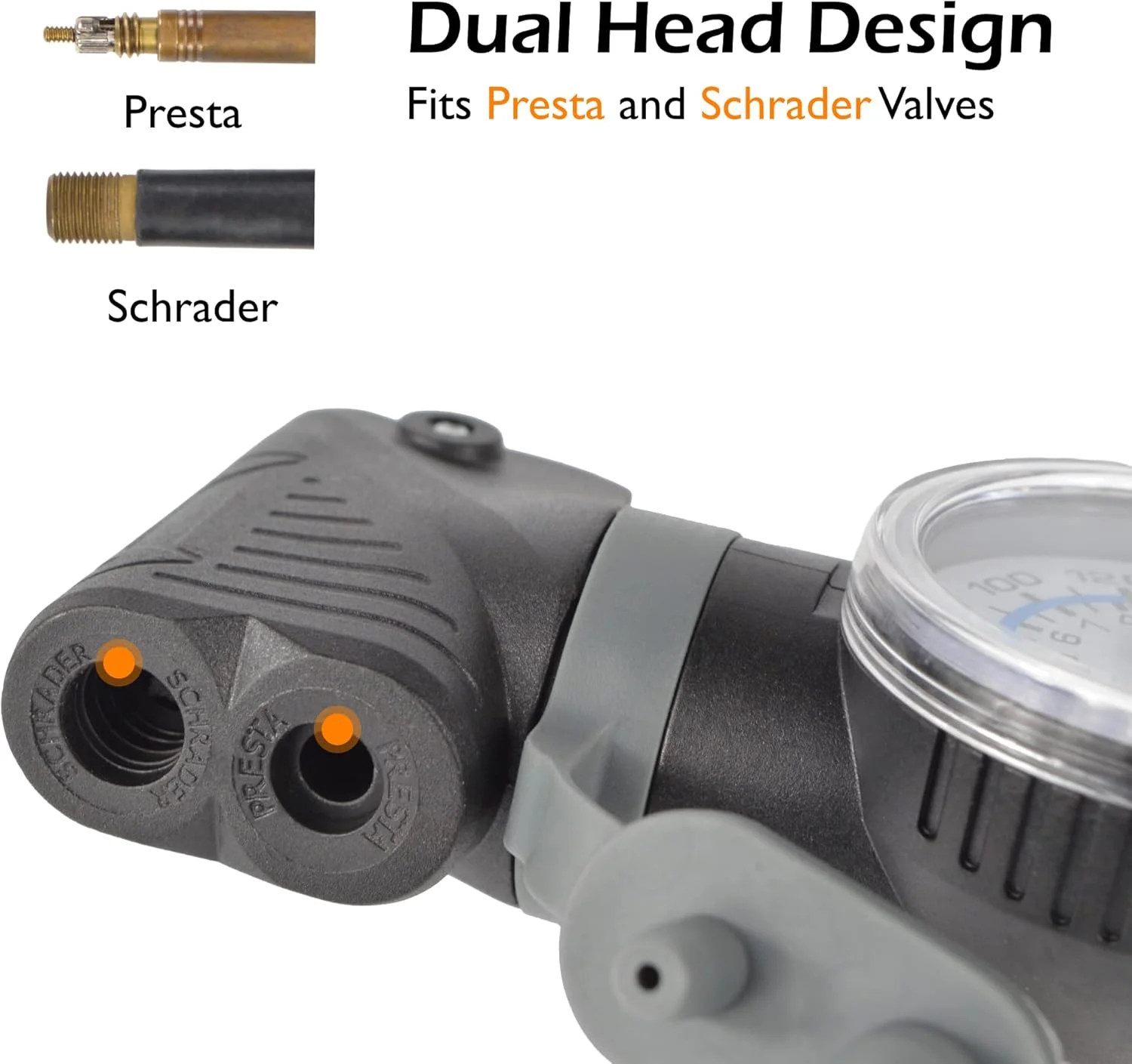 پمپ باد کوچک قابل حمل Lumintrail مناسب برای والف های پرستا و شرادر - پمپ باد تایر دوچرخه با قابلیت نصب روی بدنه