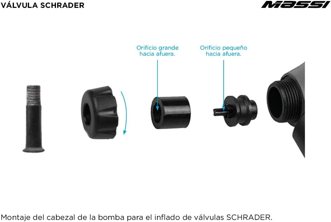 پمپ دوگانه Massi cm 07 با اهرم تلسکوپی/فشارسنج مشکی 2017