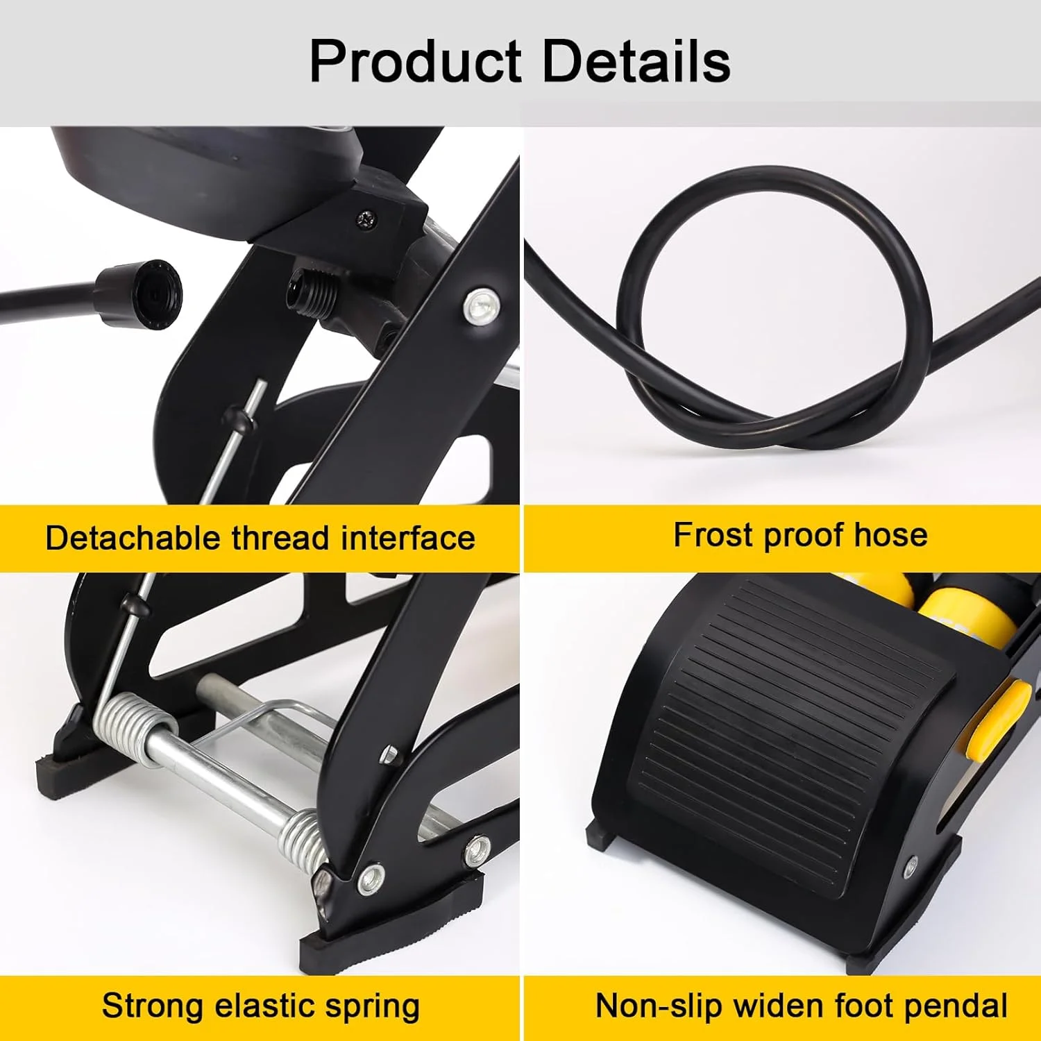 پمپ باد پایی دو سیلندر بشکه ای دوچرخه، پمپ کف آلومینیومی 160PSI با گیج فشار دقیق و سر والف هوشمند برای والف های پرستا، شرادر و آلمان