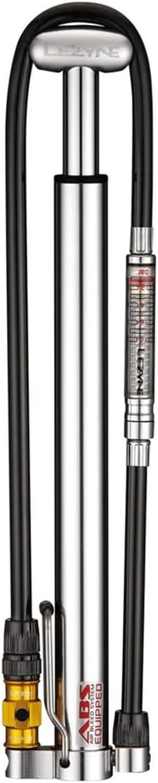 تلمبه زمینی قابل حمل دوچرخه Lezyne Micro Floor Drive HP/HPG، مناسب جاده و دوچرخه های شن‌ریزه‌ای، فشار بالا، سری ABS Flip Chuck، پرستا/شردر