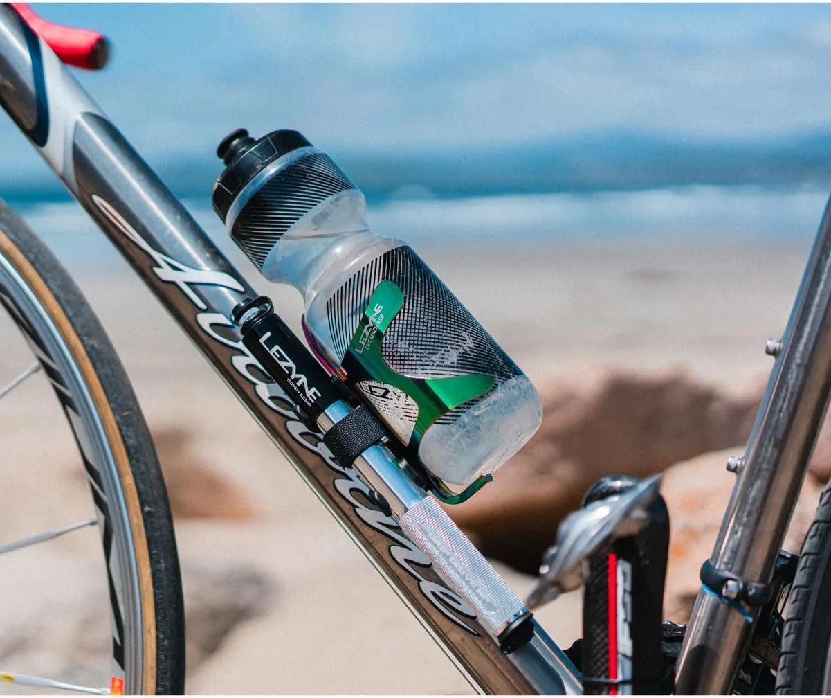 تلمبه دستی دوچرخه Lezyne Grip Drive HP، سری ABS Flip، فشار 120PSI، مناسب دوچرخه های کورسی و شن‌ریزه‌ای، سازگار با والف پرستا و شرادر، فشار بالا