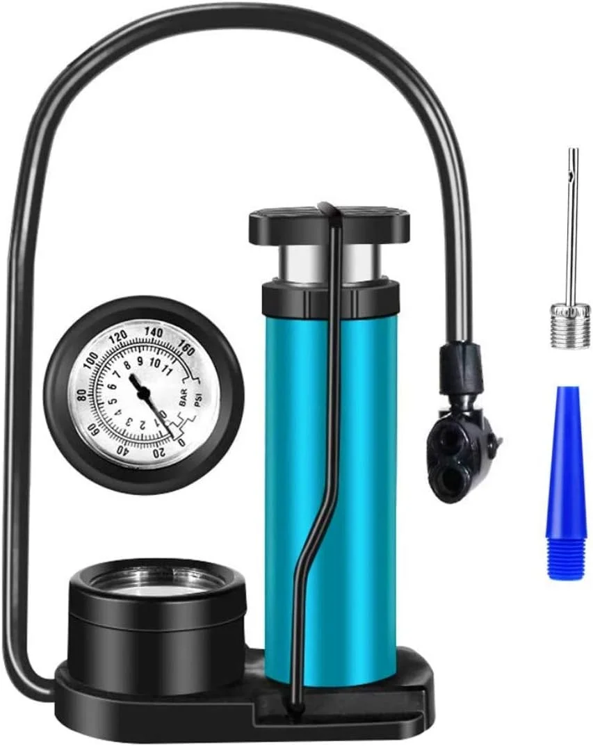 پمپ پایی دوچرخه JZK با درجه فشار، پمپ توپ فوتبال و بسکتبال، پمپ باد لاستیک دوچرخه مینی قابل حمل