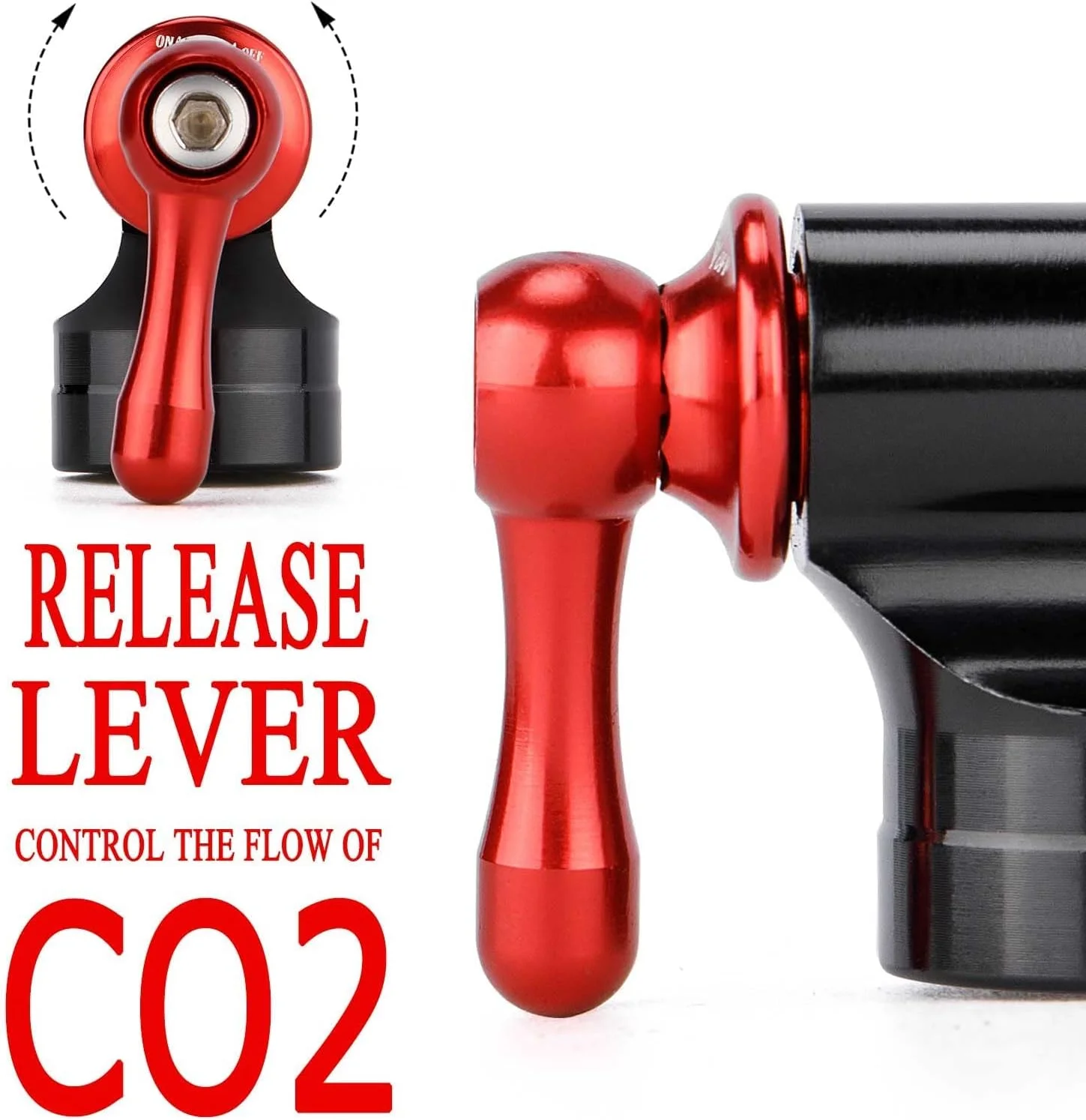 کیت پمپ CO2 به همراه 5 عدد کارتریج CO2 رزوه ای 16 گرمی - سازگار با والف های پرستا و شرادر - پمپ باد تایر دوچرخه CO2 قابل حمل به همراه کیت تعمیر بدون چسب برای دوچرخه های جاده و کوهستان