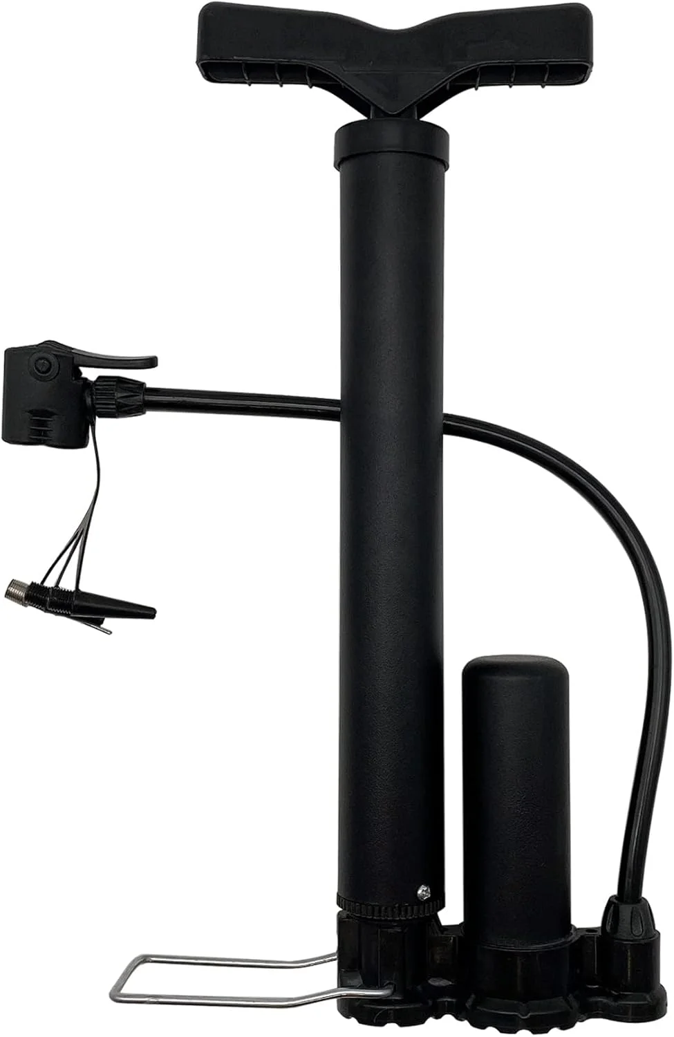 پمپ باد پدالی قابل حمل دوچرخه اینچنت، پمپ تایر کوچک با شیر شرادر و پرستا، پمپ باد 120 PSI به همراه سوزن توپ برای دوچرخه های کوهستانی و جاده ای و توپ