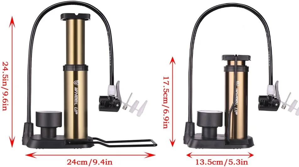 تلمبه بادی دوچرخه فشار قوی Irfora 160 Psi، تلمبه قابل حمل و فوق سبک با فشارسنج