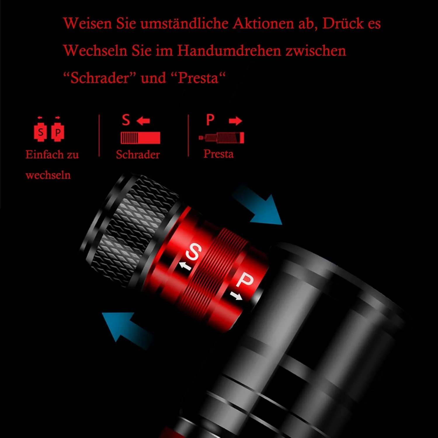 تلمبه مینی دوچرخه، تلمبه هوای قابل حمل برای دوچرخه های پرستا و شرادر، بدون نیاز به آداپتور، تلمبه 100 PSI با سوزن و فریم، برای دوچرخه های جاده ای، کوهستانی، BMX و توپ