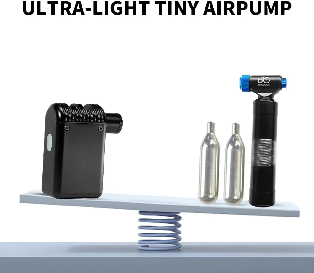 پمپ باد کوچک جیبی، پمپ برقی قابل حمل دوچرخه 100psi، پمپ هوا 350mah با والف های پرستا و شرادر، مناسب برای دوچرخه های کوهستانی و جاده ای