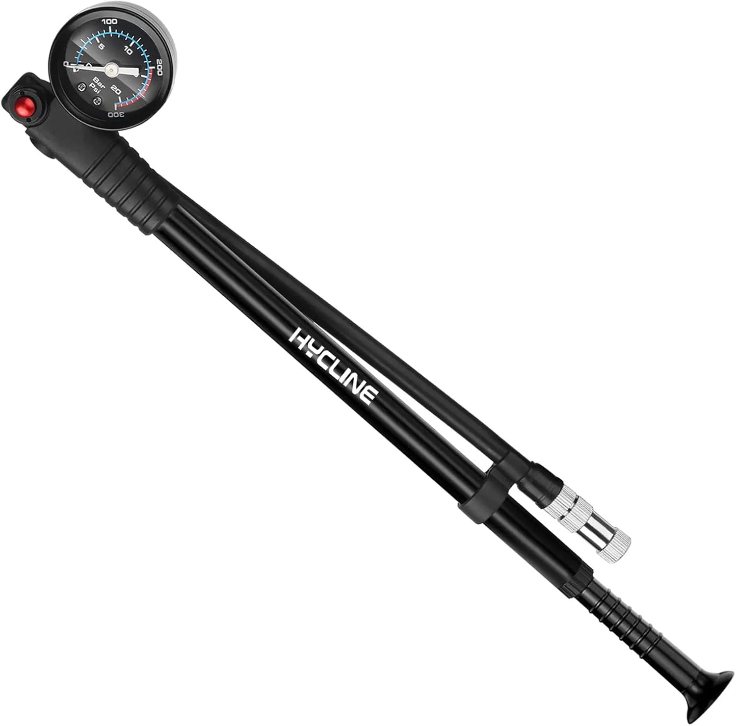 تلمبه شوک هایکلین برای دوچرخه کوهستان، فشار بالا 300 PSI برای دوشاخ جلو و کمک فنر عقب دوچرخه با گیج، مناسب برای والف های شرادر و پرستا