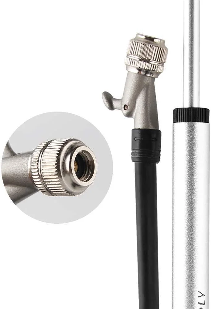 پمپ شوک فشار قوی GIYO CXWXC (حداکثر 300 PSI) برای دوشاخ و سیستم تعلیق عقب، قفل اهرمی روی نازل بدون از دست دادن هوا (نقره ای)