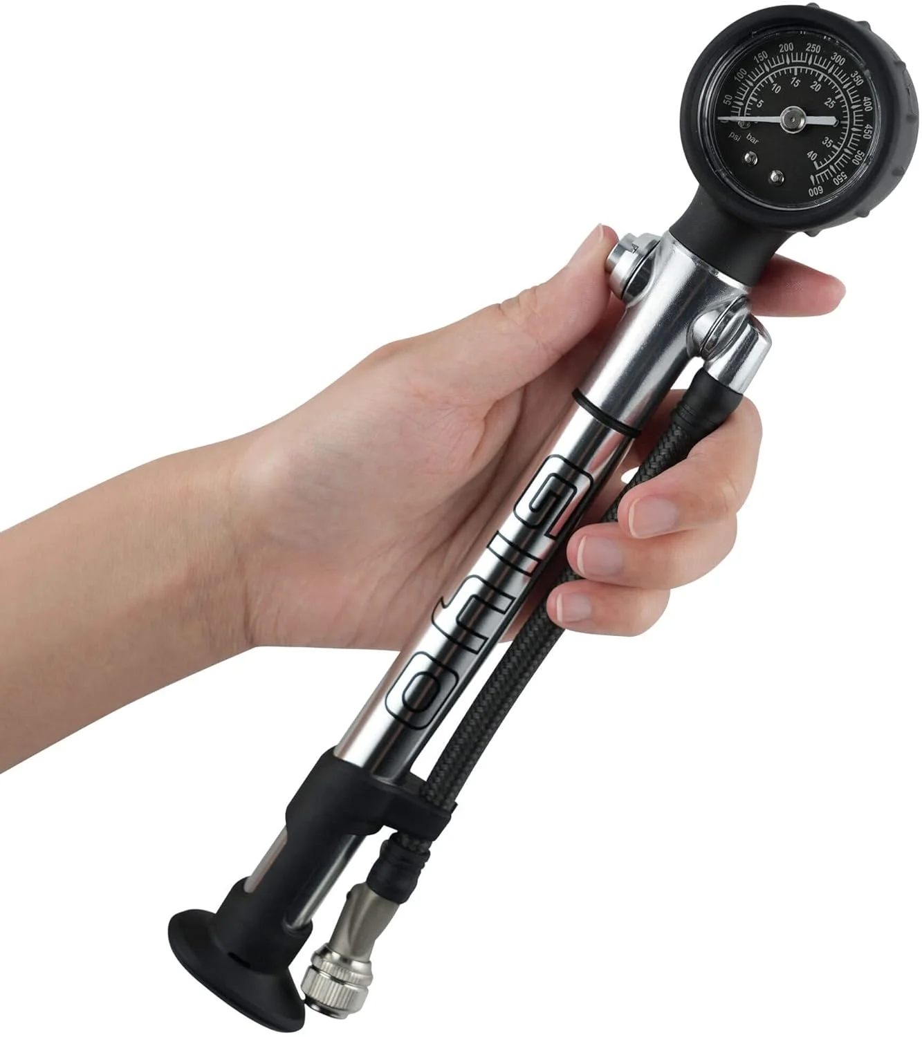 تلمبه شوک دوچرخه GIYO Air Turbo با گیج 600 psi - سیستم توربو، تنظیم دقیق خروجی هوا، سر لاستیکی ضد خش، بدنه آلومینیومی، دسته راحت و پوشش محافظ گیج تلمبه شوک دوچرخه GIYO Air Turbo با گیج 600 psi - سیستم توربو، تنظیم دقیق خروجی هوا، سر لاستیکی ضد خش، بدنه آلومینیومی، دسته راحت و پوشش محافظ گیج