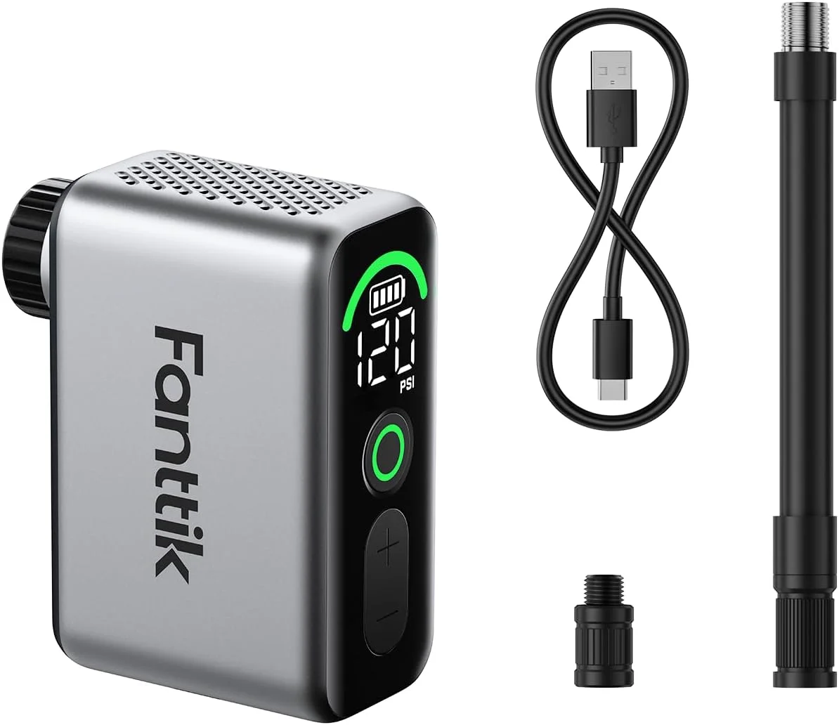 پمپ باد کوچک دوچرخه Fanttik X10 Ace، پمپ هوای فشرده 120 PSI با دریچه های پرستا و شرادر، پمپ دوچرخه با باد سریع برای دوچرخه های جاده ای پمپ باد کوچک دوچرخه Fanttik X10 Ace، پمپ هوای فشرده 120 PSI با دریچه های پرستا و شرادر، پمپ دوچرخه با باد سریع برای دوچرخه های جاده ای