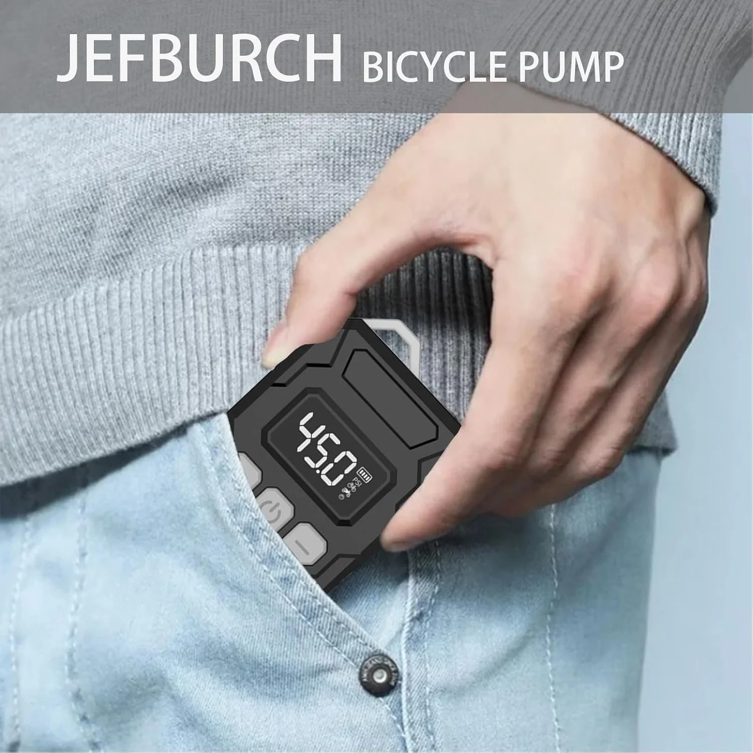 پمپ باد دوچرخه، پمپ باد برقی کوچک دوچرخه، پمپ باد 150PSI دوچرخه، پمپ باد قابل حمل دوچرخه، پمپ باد دوچرخه با فشارسنج دیجیتال برای دوچرخه، دوچرخه کوهستانی، دوچرخه برقی، با والف آمریکایی.