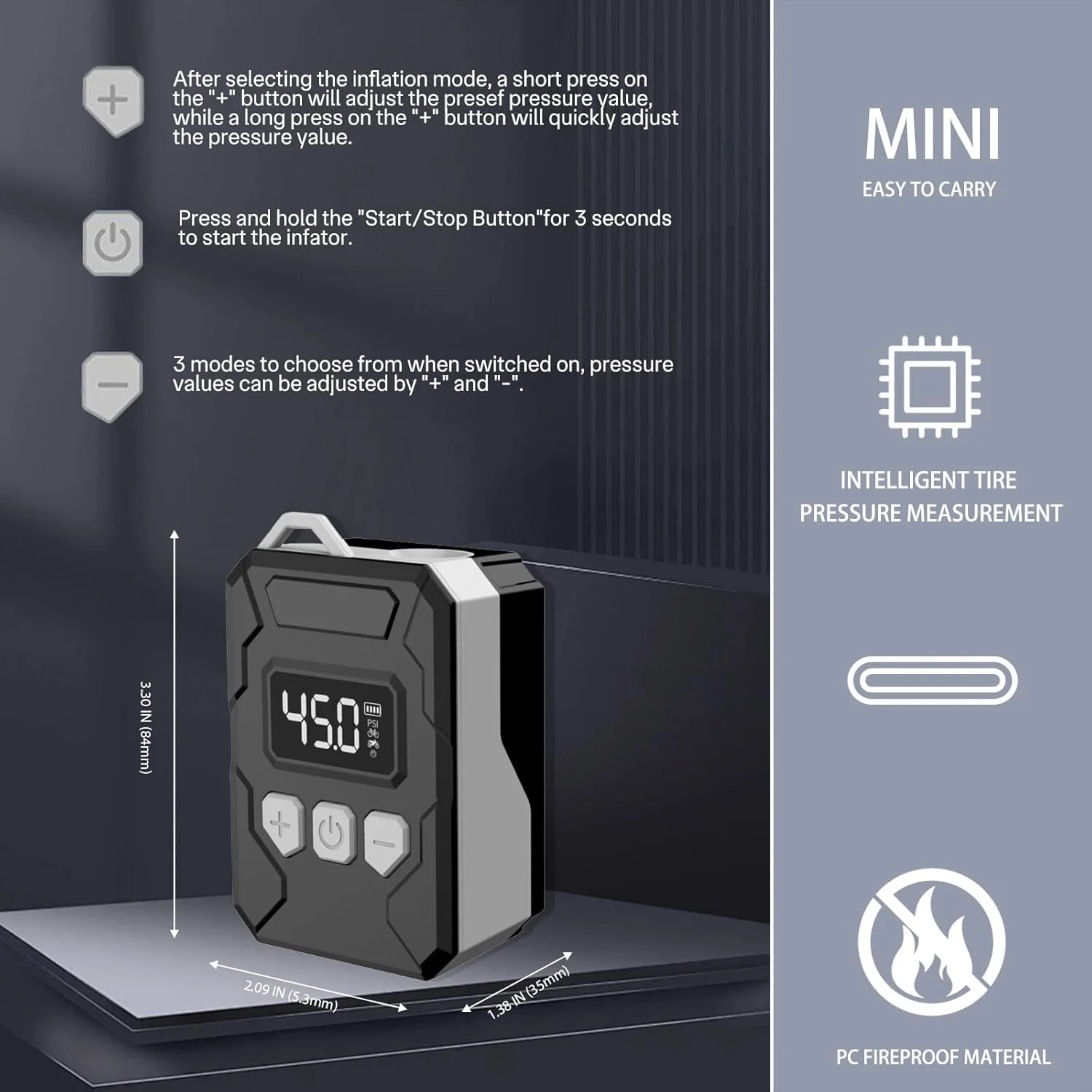 پمپ باد دوچرخه، پمپ باد برقی کوچک دوچرخه، پمپ باد 150PSI دوچرخه، پمپ باد قابل حمل دوچرخه، پمپ باد دوچرخه با فشارسنج دیجیتال برای دوچرخه، دوچرخه کوهستانی، دوچرخه برقی، با والف آمریکایی.