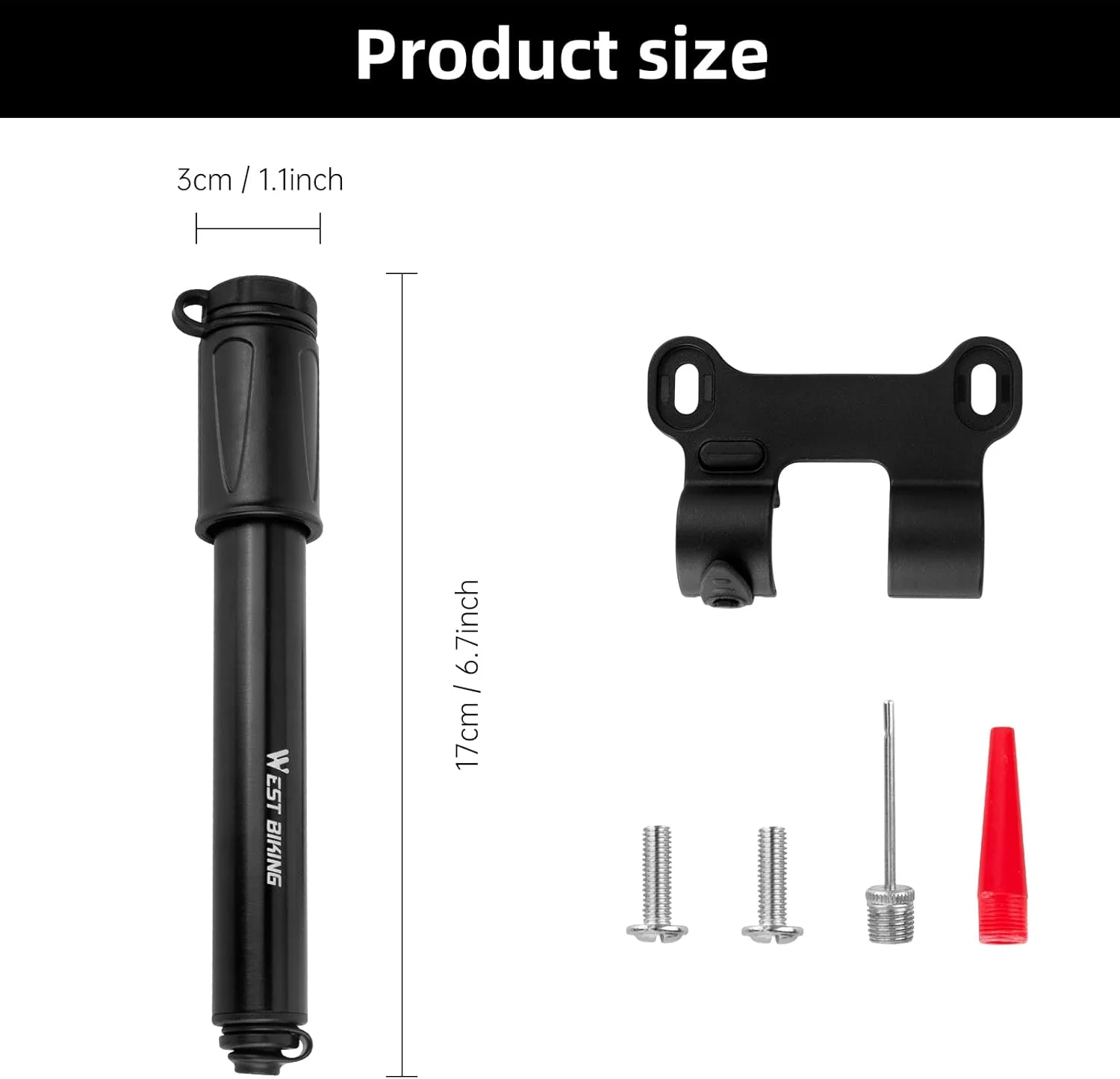 تلمبه مینی دوچرخه elthmpr با شلنگ، تلمبه چرخ آلومینیومی با پایه نصب روی بدنه، تلمبه هوای کوچک دوچرخه، تلمبه دستی مینی فشار قوی برای دوچرخه کورسی و کوهستان