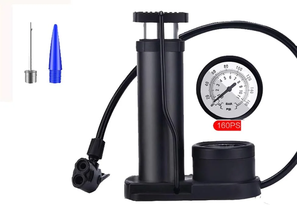 پمپ باد کوچک قابل حمل فشار قوی برای دوچرخه، ماشین برقی و پایی پمپ باد کوچک قابل حمل فشار قوی برای دوچرخه، ماشین برقی و پایی