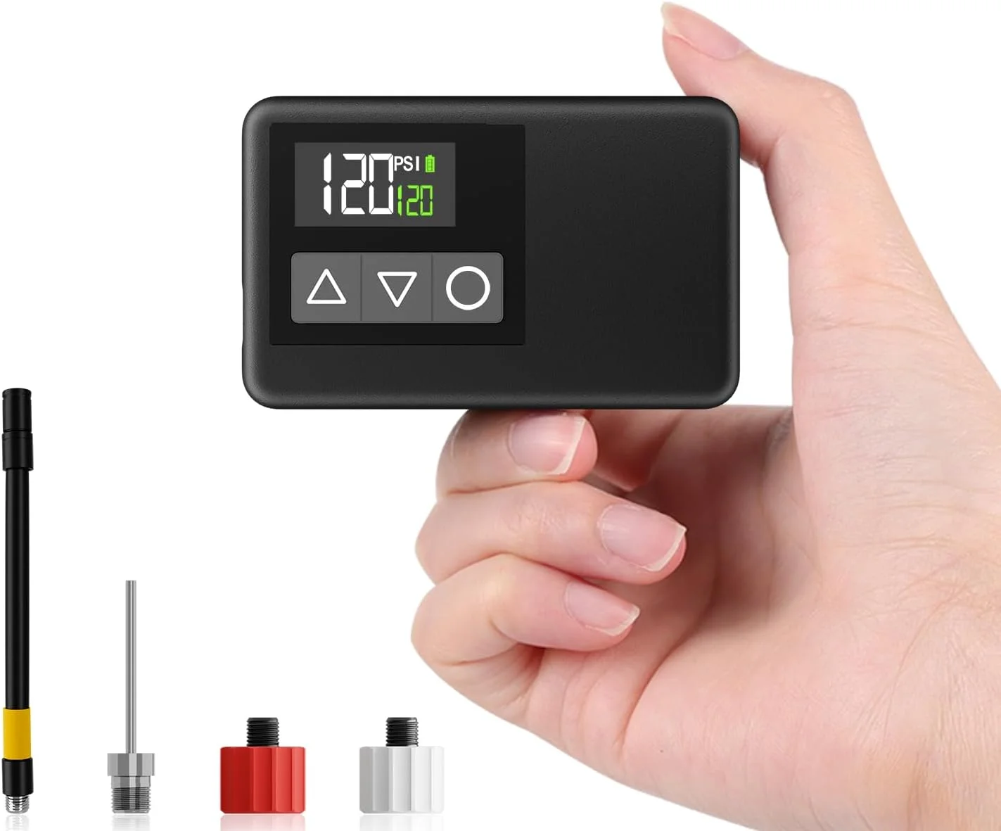 پمپ باد برقی دوچرخه، پمپ دوچرخه شارژی 120 PSI با فشارسنج، خاموشی خودکار و چراغ LED، پمپ توپ برقی برای دوچرخه برقی، کوهستان، شهری، جاده با دریچه پرستا و شرادر پمپ باد برقی دوچرخه، پمپ دوچرخه شارژی 120 PSI با فشارسنج، خاموشی خودکار و چراغ LED، پمپ توپ برقی برای دوچرخه برقی، کوهستان، شهری، جاده با دریچه پرستا و شرادر