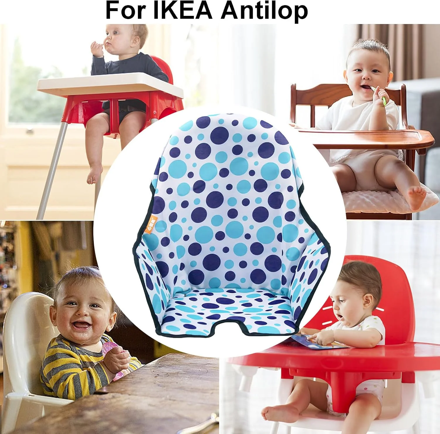 روکش صندلی غذای کودک - کوسن صندلی غذاخوری کودک | پد تاشو و قابل استفاده مجدد برای رستوران، اتاق غذاخوری، مسافرت، آشپزخانه، مهد کودک و سبد خرید