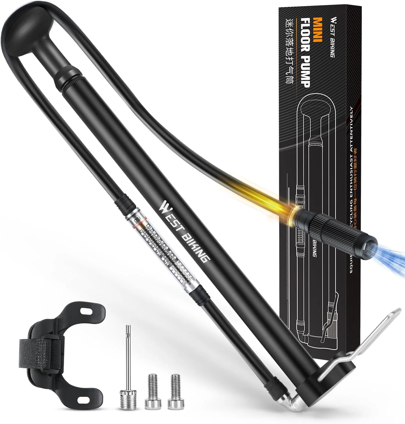 تلمبه مینی دوچرخه، تلمبه قابل حمل دوچرخه آلیاژ آلومینیوم 160PSI مناسب برای والف های پرستا و شرادر، تلمبه سبک وزن باد دوچرخه برای دوچرخه های جاده، کوهستان و توپ تلمبه مینی دوچرخه، تلمبه قابل حمل دوچرخه آلیاژ آلومینیوم 160PSI مناسب برای والف های پرستا و شرادر، تلمبه سبک وزن باد دوچرخه برای دوچرخه های جاده، کوهستان و توپ