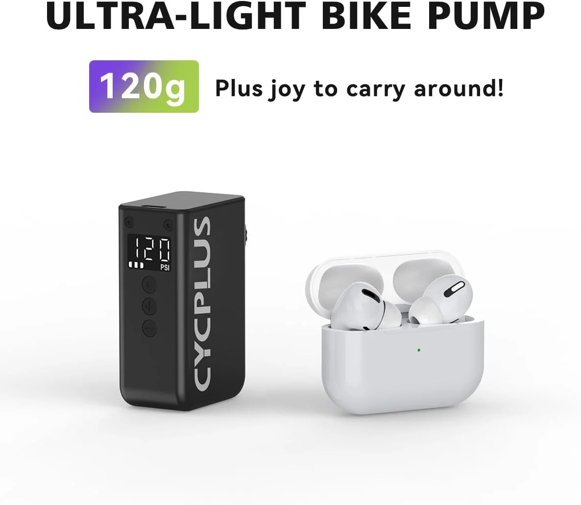 پمپ کوچک دوچرخه CYCPLUS با درجه فشار، حداکثر 120 PSI پمپ باد برقی دوچرخه، توقف خودکار، با والف پرستا و شرادر برای دوچرخه برقی، دوچرخه کوهستان، دوچرخه شهری و دوچرخه جاده AS2PRO، مشکی پمپ کوچک دوچرخه CYCPLUS با درجه فشار، حداکثر 120 PSI پمپ باد برقی دوچرخه، توقف خودکار، با والف پرستا و شرادر برای دوچرخه برقی، دوچرخه کوهستان، دوچرخه شهری و دوچرخه جاده AS2PRO، مشکی