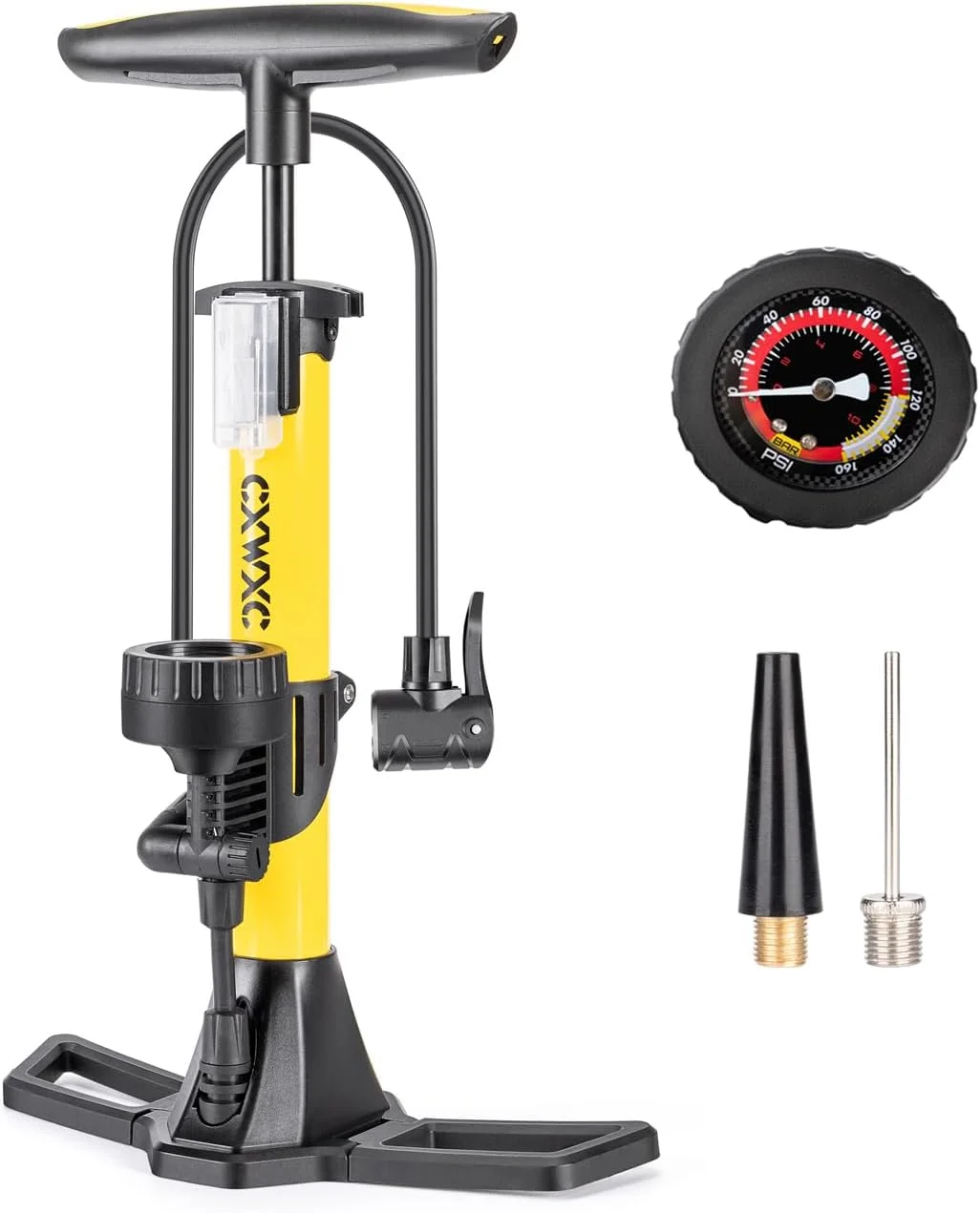 پمپ باد دوچرخه CXWXC مناسب برای تمام والف ها، پمپ باد دوچرخه با فشارسنج برای نمایش فشار 11 بار / 160 PSI پمپ ایستاده دوچرخه برای دوچرخه کورسی، دوچرخه برقی، دوچرخه کوهستان پمپ باد دوچرخه CXWXC مناسب برای تمام والف ها، پمپ باد دوچرخه با فشارسنج برای نمایش فشار 11 بار / 160 PSI پمپ ایستاده دوچرخه برای دوچرخه کورسی، دوچرخه برقی، دوچرخه کوهستان