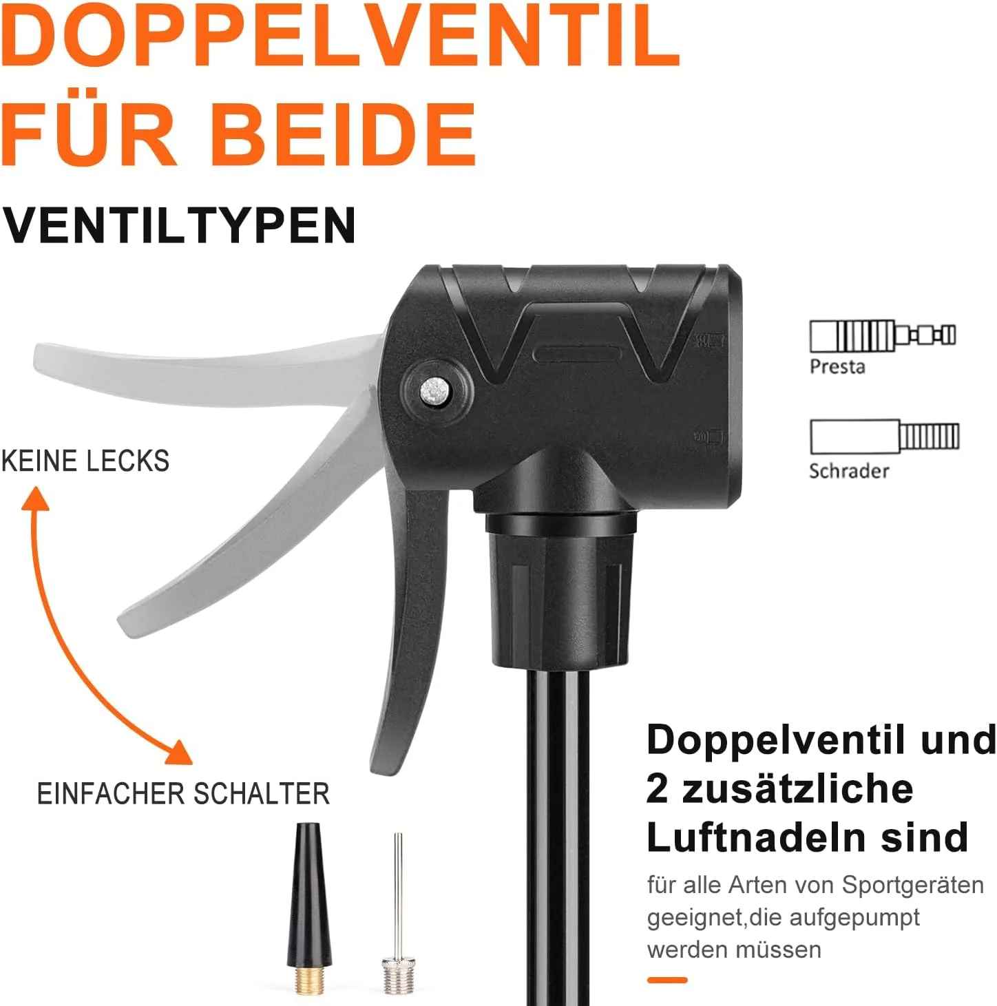 پمپ باد دوچرخه CXWXC مناسب برای تمام والف ها، پمپ باد دوچرخه با فشارسنج برای نمایش فشار 11 بار / 160 PSI پمپ ایستاده دوچرخه برای دوچرخه کورسی، دوچرخه برقی، دوچرخه کوهستان