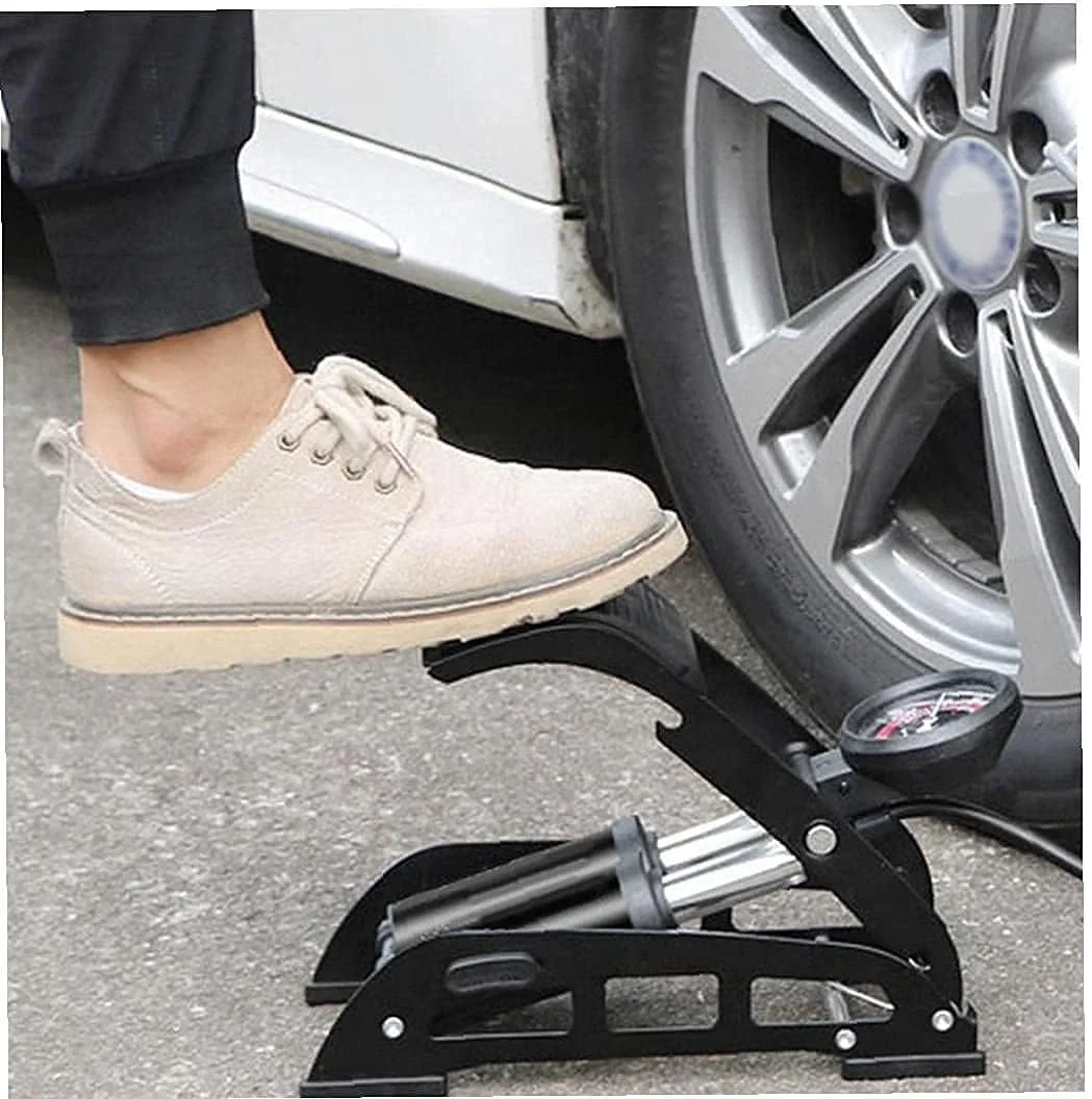 پمپ باد پدالی دو سیلندر قابل حمل با فشارسنج برای | لاستیک خودرو | لاستیک دوچرخه | توپ | تشک بادی (چند رنگ) پمپ باد پدالی دو سیلندر قابل حمل با فشارسنج برای | لاستیک خودرو | لاستیک دوچرخه | توپ | تشک بادی (چند رنگ)