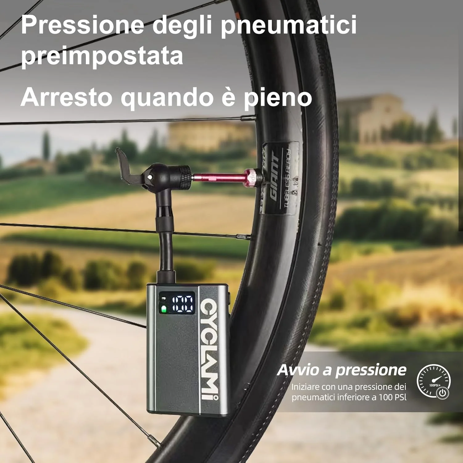 پمپ باد لاستیک کوچک 120PSI قابل حمل دوچرخه با فشارسنج دیجیتال، پمپ هوای برقی برای دوچرخه با والف های پرستا و شرادر، مناسب دوچرخه کوهستان و جاده پمپ باد لاستیک کوچک 120PSI قابل حمل دوچرخه با فشارسنج دیجیتال، پمپ هوای برقی برای دوچرخه با والف های پرستا و شرادر، مناسب دوچرخه کوهستان و جاده