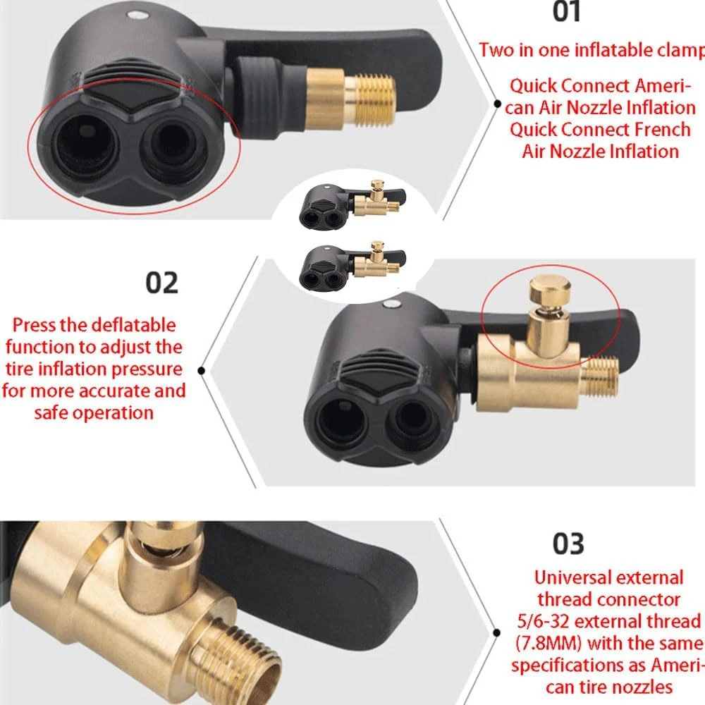 بسته 2 عددی پمپ باد دو سر برای دوچرخه، پمپ باد لاستیک با سر اتصال چند منظوره، آداپتور والف پمپ برای دوچرخه کوهستان، دوچرخه جاده، لوازم جانبی جایگزین دوچرخه (قابل تخلیه) بسته 2 عددی پمپ باد دو سر برای دوچرخه، پمپ باد لاستیک با سر اتصال چند منظوره، آداپتور والف پمپ برای دوچرخه کوهستان، دوچرخه جاده، لوازم جانبی جایگزین دوچرخه (قابل تخلیه)
