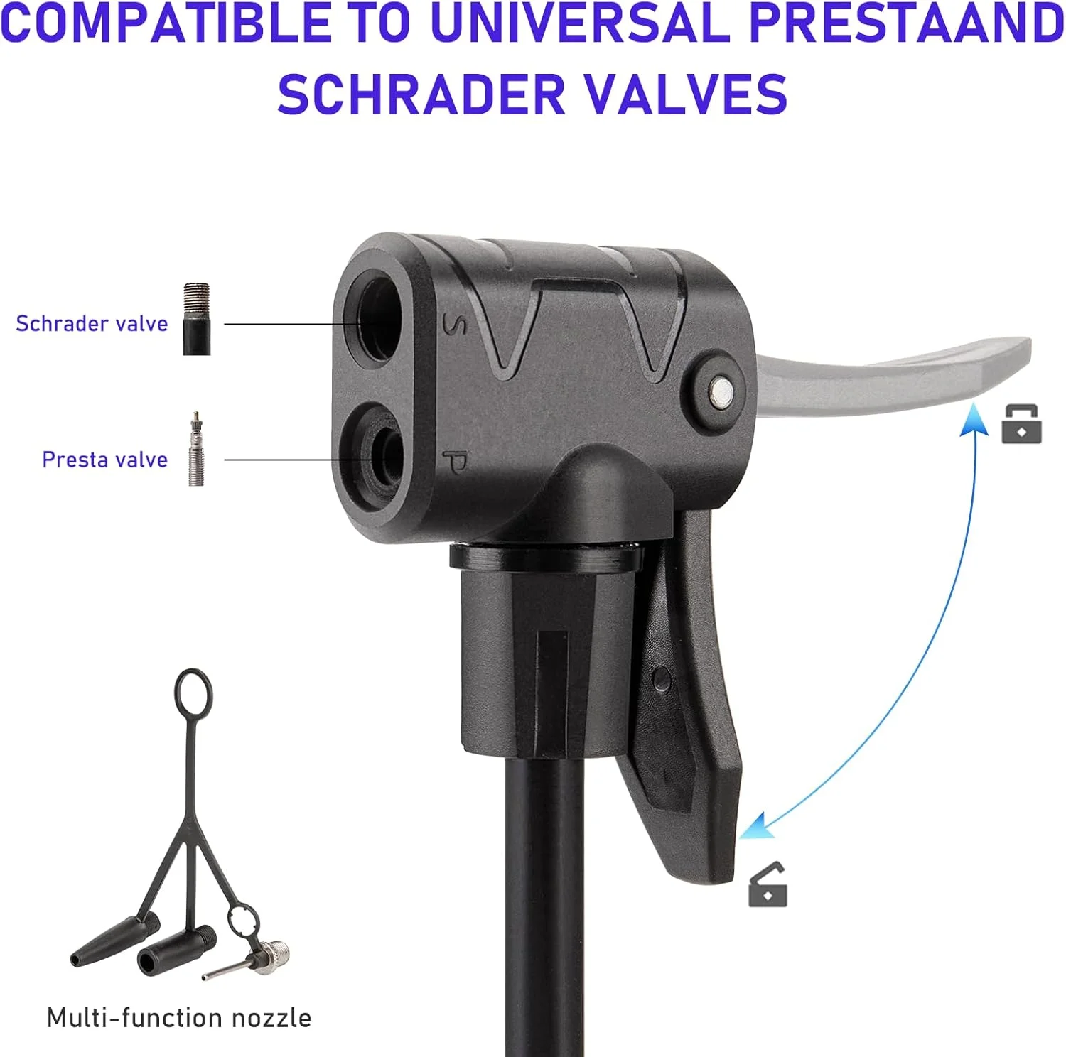 پمپ پایی CXWXC با دو سیلندر و فشارسنج دیجیتال، فشارسنج 11 بار / 160 PSI پمپ باد دوچرخه مناسب برای انواع دوچرخه، موتورسیکلت، خودرو پمپ پایی CXWXC با دو سیلندر و فشارسنج دیجیتال، فشارسنج 11 بار / 160 PSI پمپ باد دوچرخه مناسب برای انواع دوچرخه، موتورسیکلت، خودرو