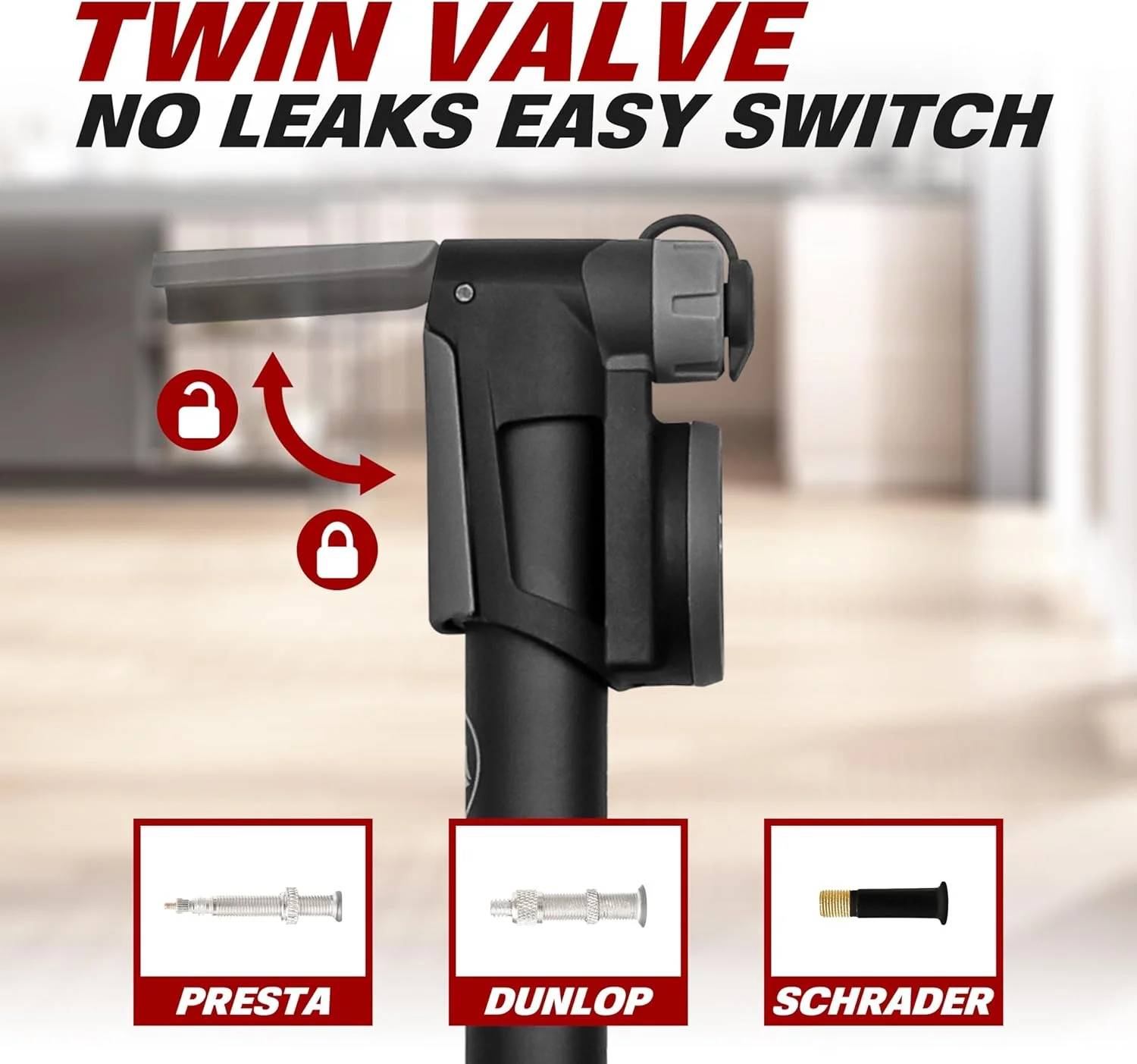 پمپ باد کوچک دوچرخه BV، پمپ قاب قابل حمل، پمپ شوک برای کمک فنر دوچرخه، پمپ باد توپ با سوزن های پمپ توپ، پمپ کوچک مناسب برای دریچه های پرستا و شرادر - دریچه هوشمند پمپ باد کوچک دوچرخه BV، پمپ قاب قابل حمل، پمپ شوک برای کمک فنر دوچرخه، پمپ باد توپ با سوزن های پمپ توپ، پمپ کوچک مناسب برای دریچه های پرستا و شرادر - دریچه هوشمند