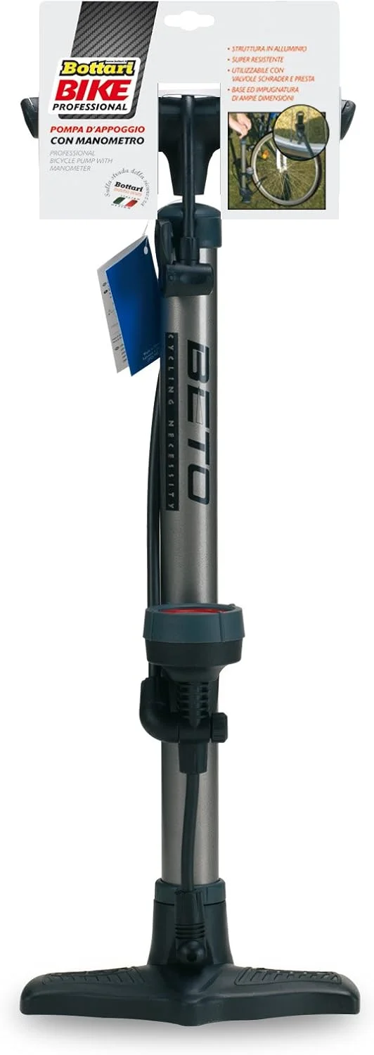 تلمبه دوچرخه حرفه ای بوتاری با فشارسنج - مشکی